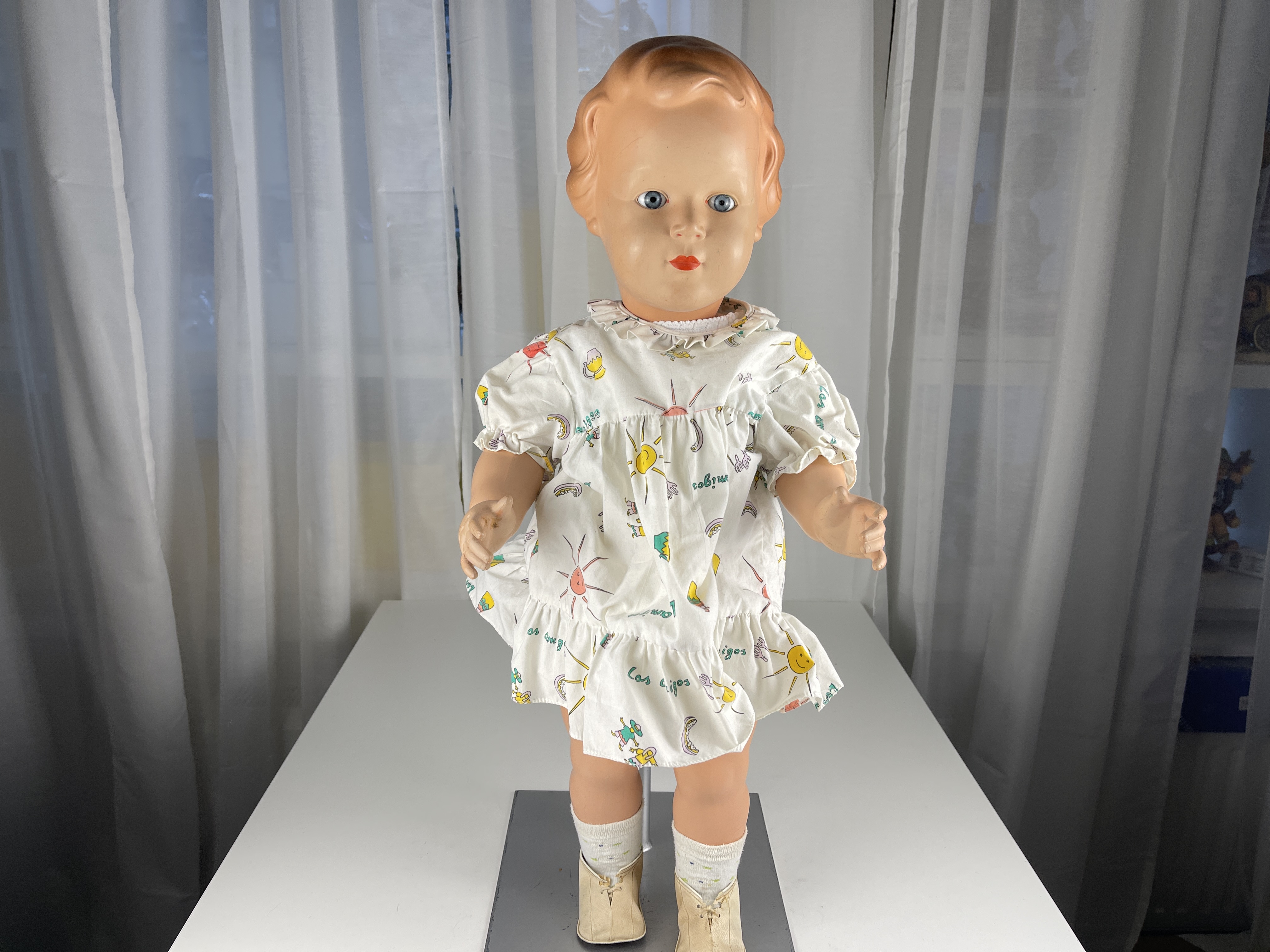 Künstlerpuppe alte Zelluloid Puppe 68 cm Zustand siehe Fotos  