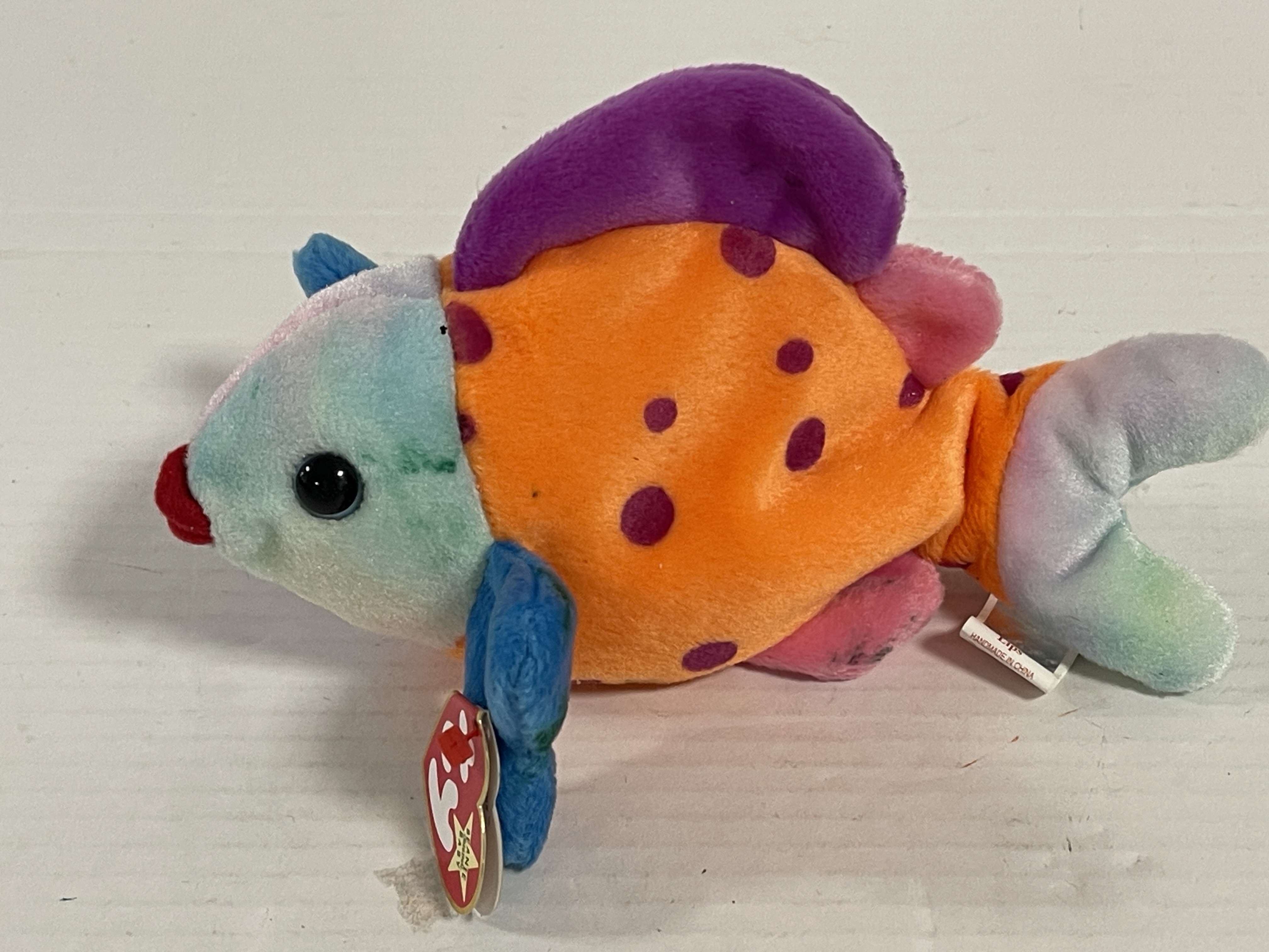 Sammler Stofftier Beanie Babies - Fisch - 20 cm. Zustand siehe Fotos 