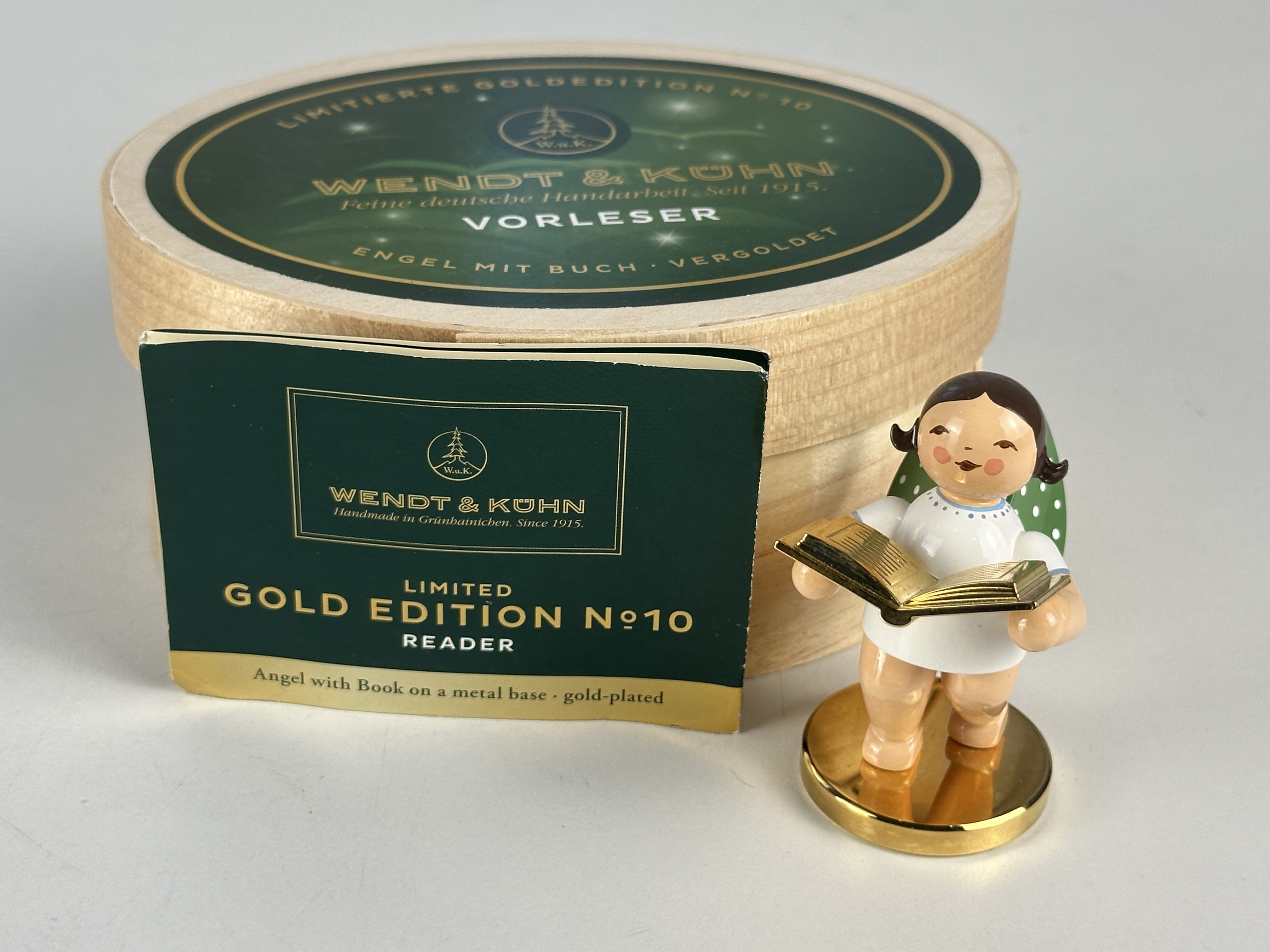 Wendt und Kühn Erzgebirge Figur Engel 6 cm. Limitiert + OVP - Top Zustand 