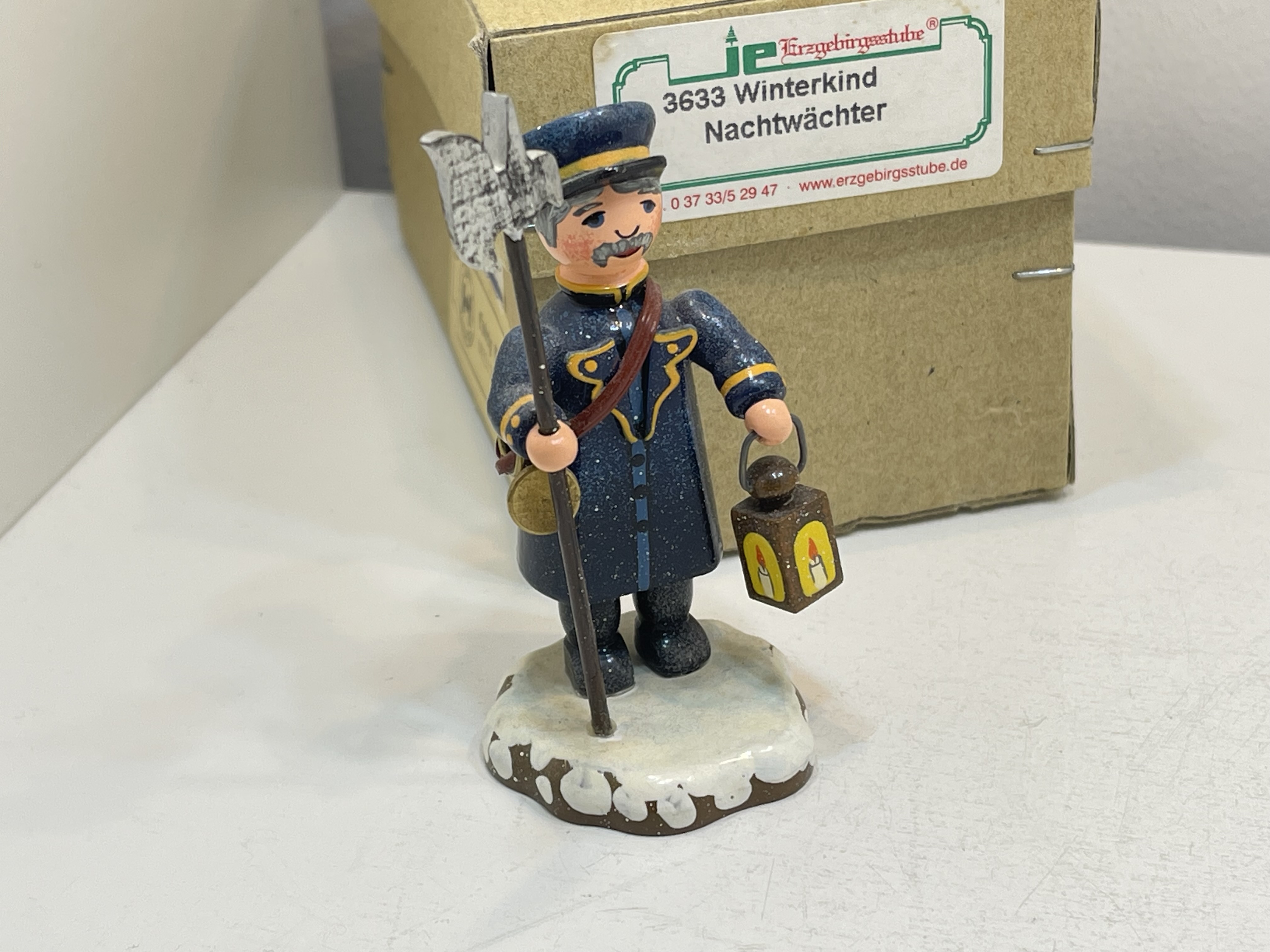 Erzgebirge Sammler Figur Hubrig 8,5 cm + OVP. Top Zustand      