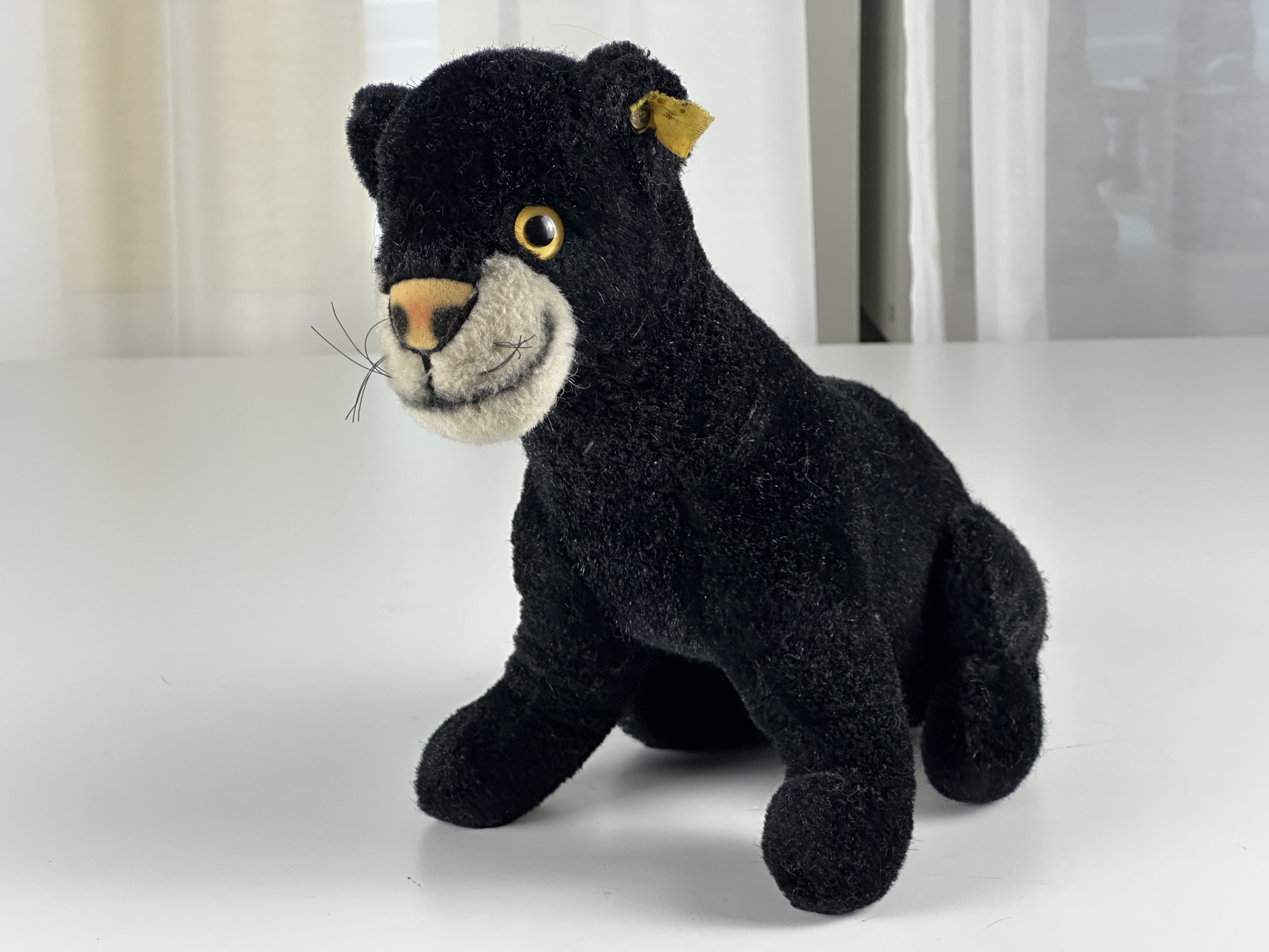 Steiff Tier Stofftier Sammler Dschungelbuch Panther Bagheera Baghira 25 cm. Zustand siehe Fotos