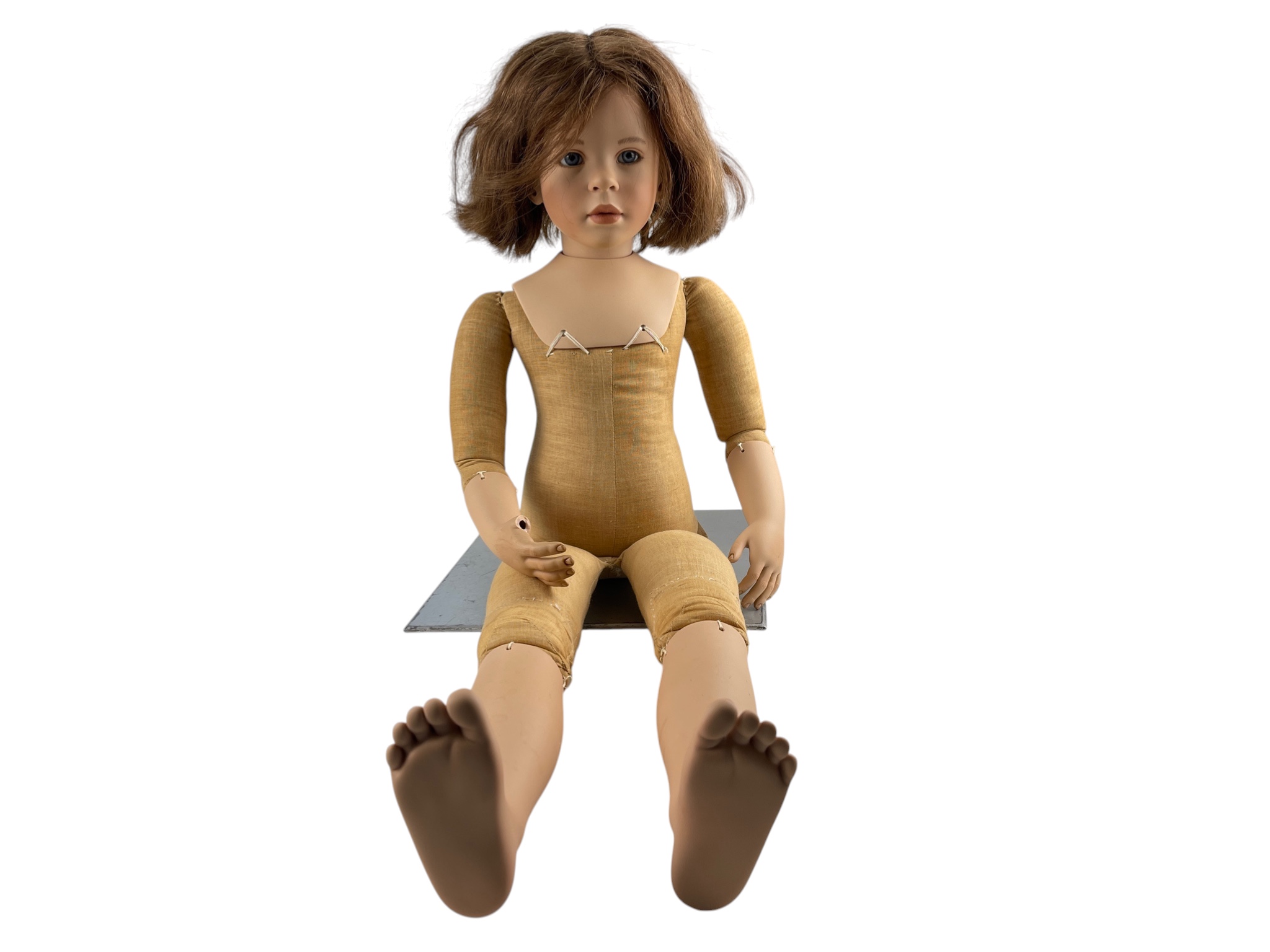 Vera Scholz Künstlerpuppe Porzellan Puppe 68 cm. Defekt