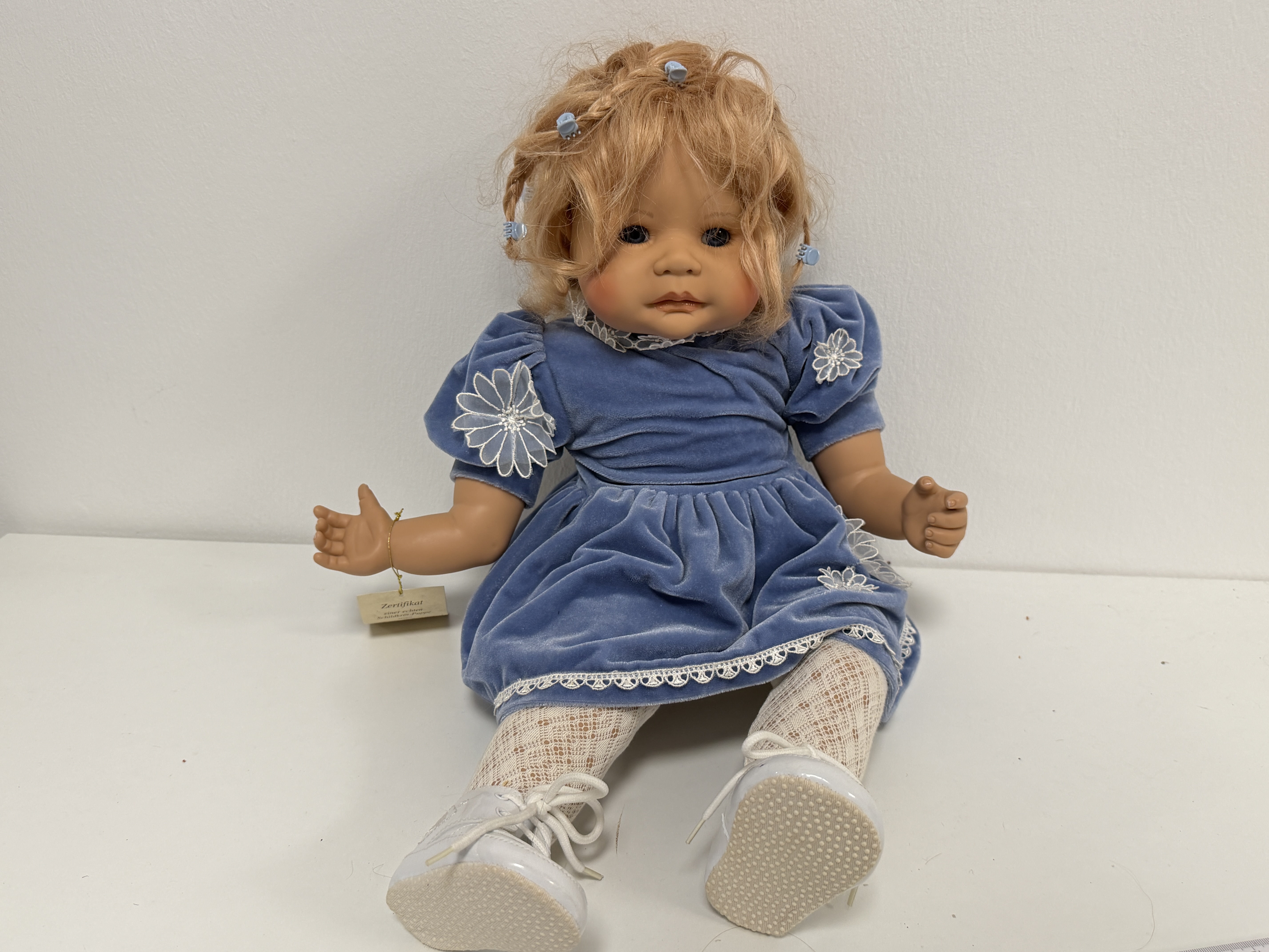 Evelyn Leman Künstlerpuppe Vinyl Puppe 62 cm. Top Zustand   