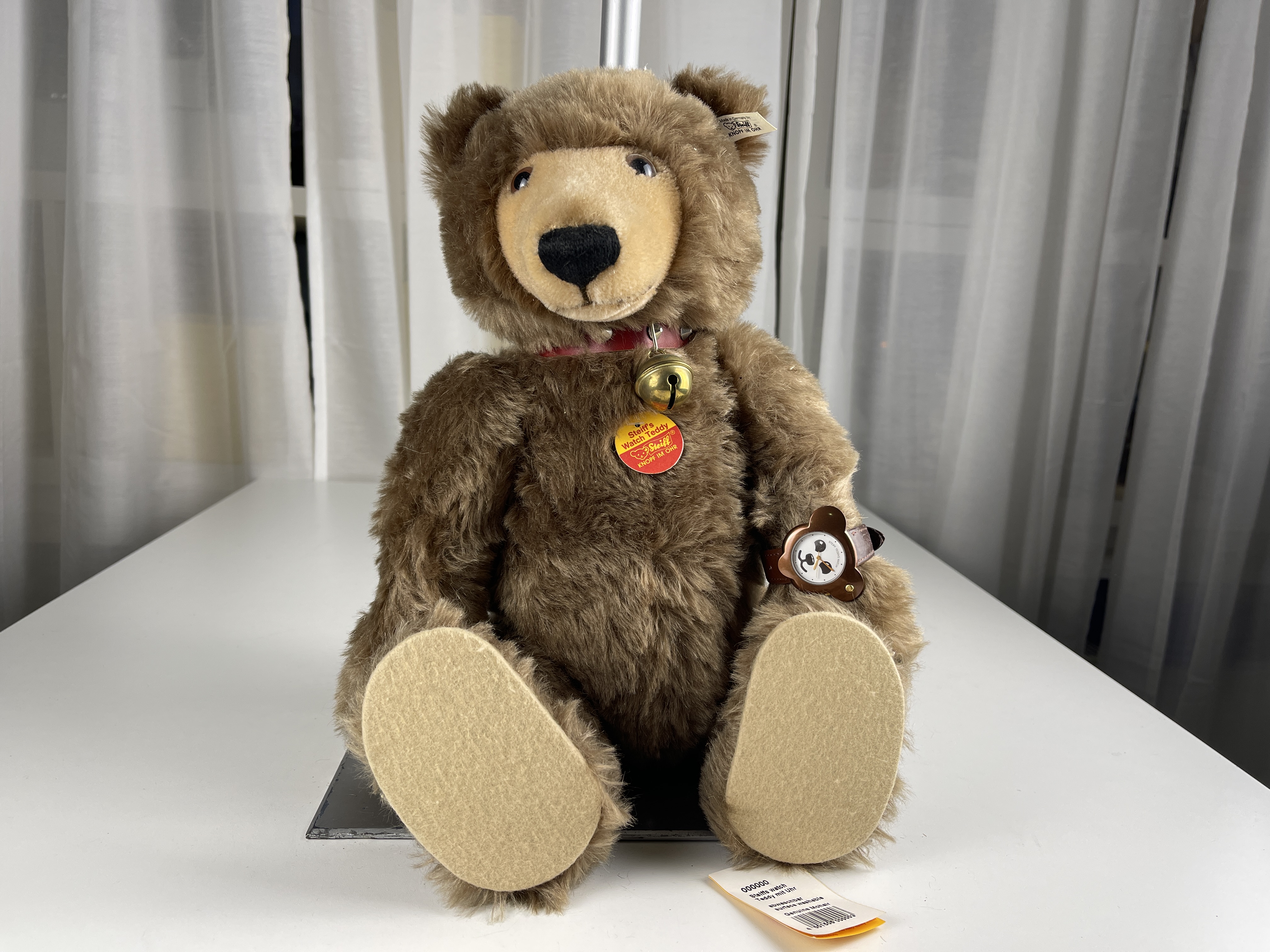 Steiff Tier 000000 Watch TeddyBär 42 cm. Top Zustand  