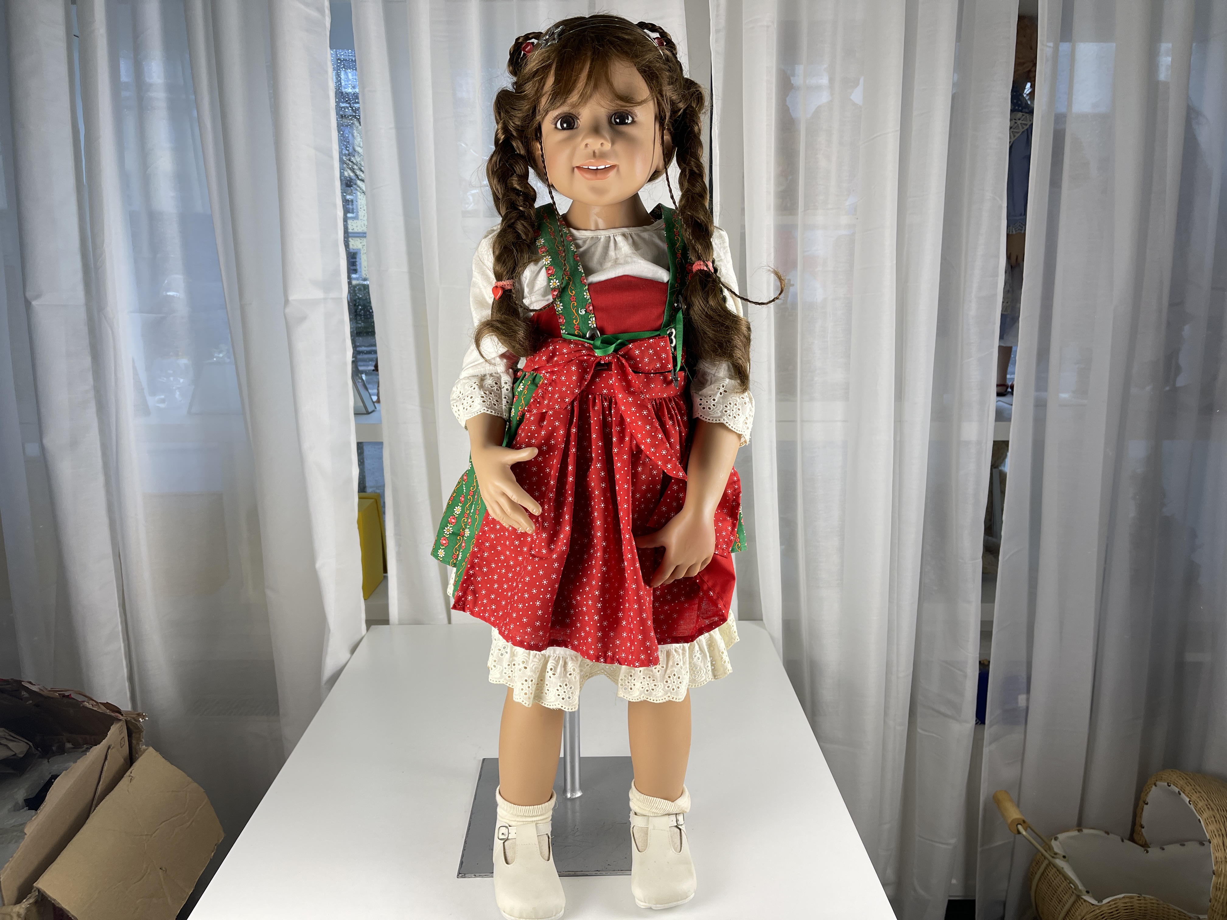 Monika Levenig Künstlerpuppe Vinyl Puppe 88 cm. Zustand  siehe Fotos