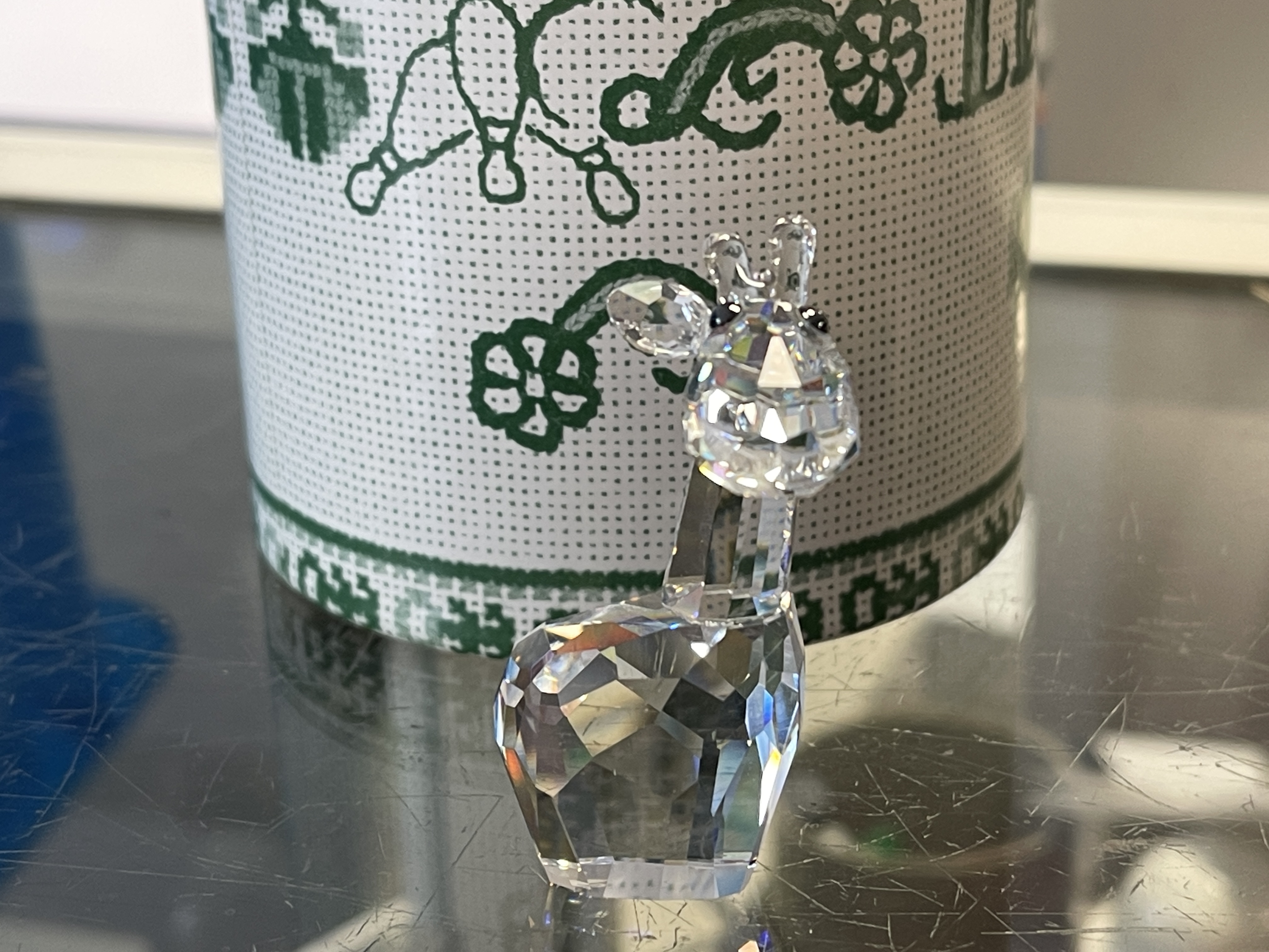 Swarovski Figur 887724 Giraffe Chit Chat 5,5 cm mit Ovp & Zertifikat. Defekt am Ohr 