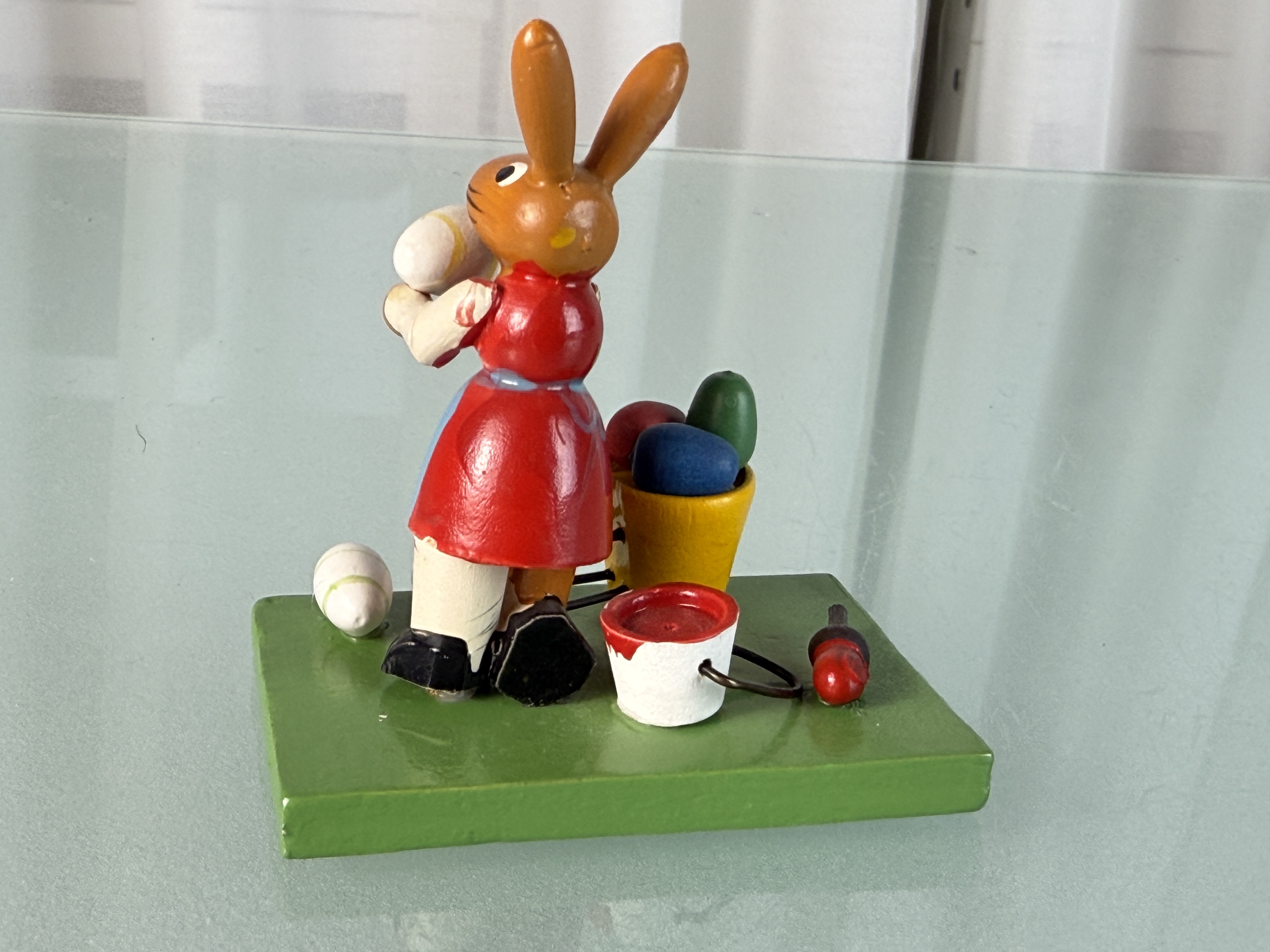 Erzgebirge Figur Hase 7 cm. Top Zustand 