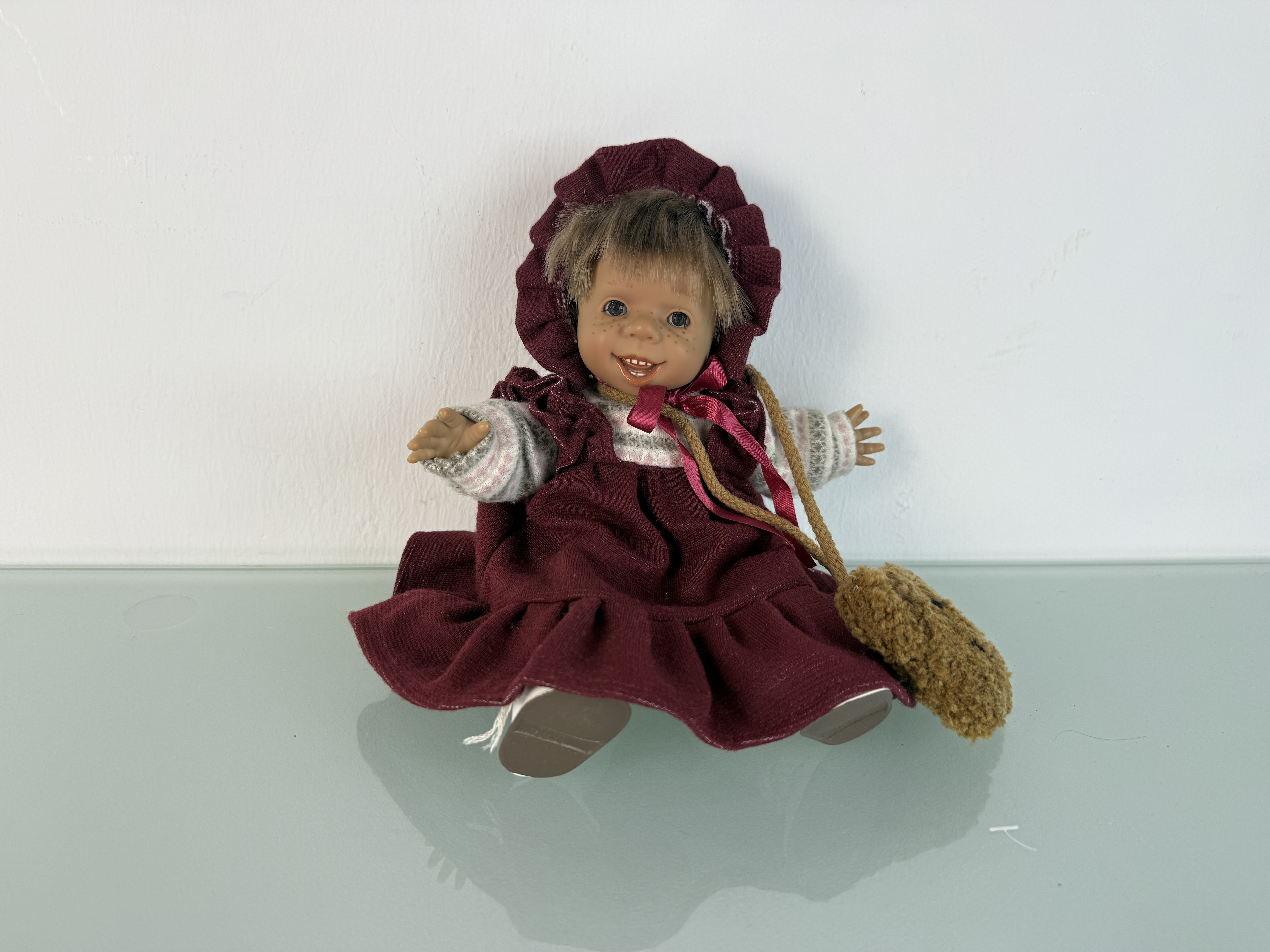 Künstlerpuppe Vinyl Puppe 26 cm Top Zustand  