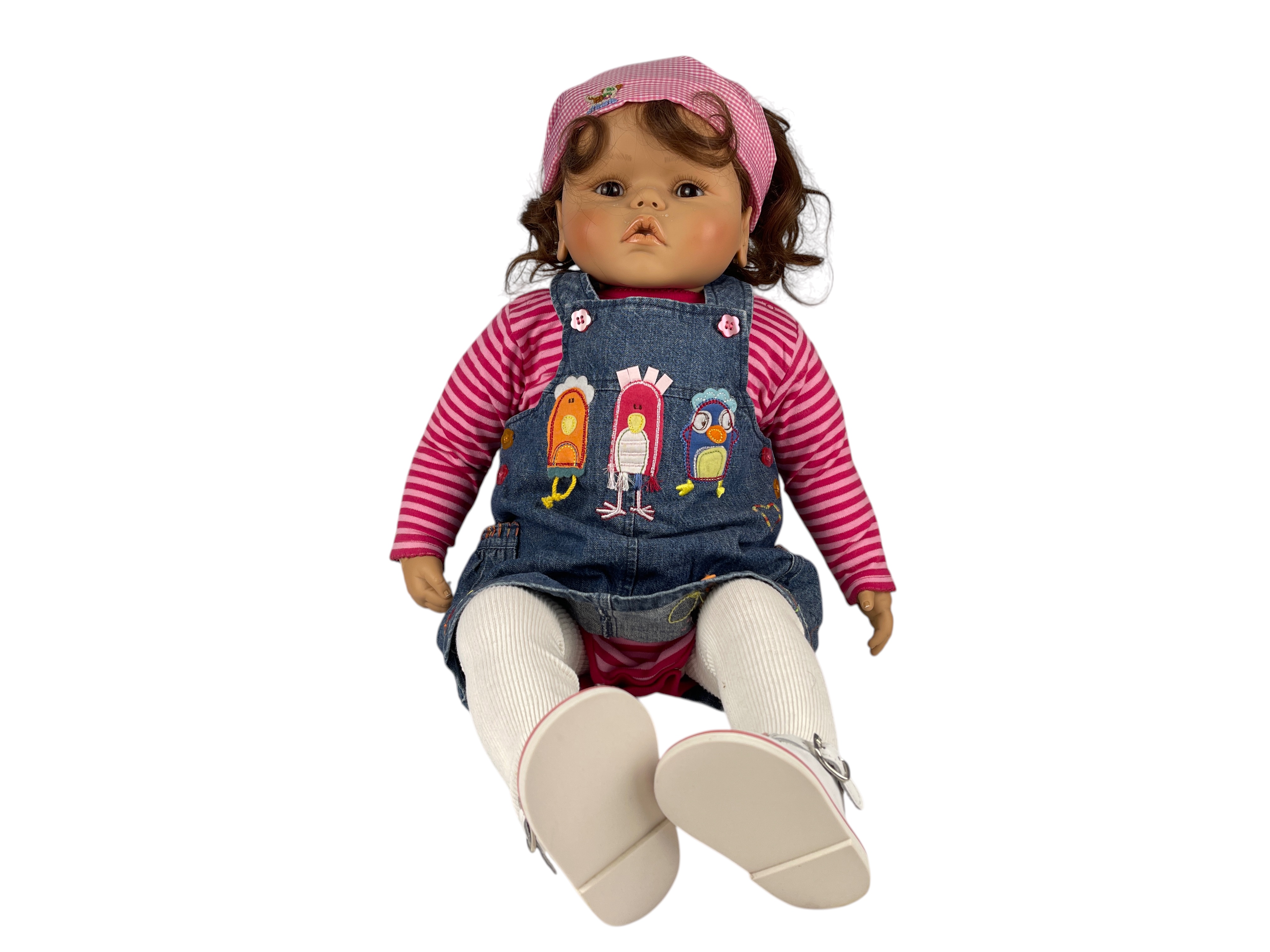 Künstlerpuppe Schildkröt Puppe Brigitte Leman Vinyl 62 cm. Zustand siehe Fotos 