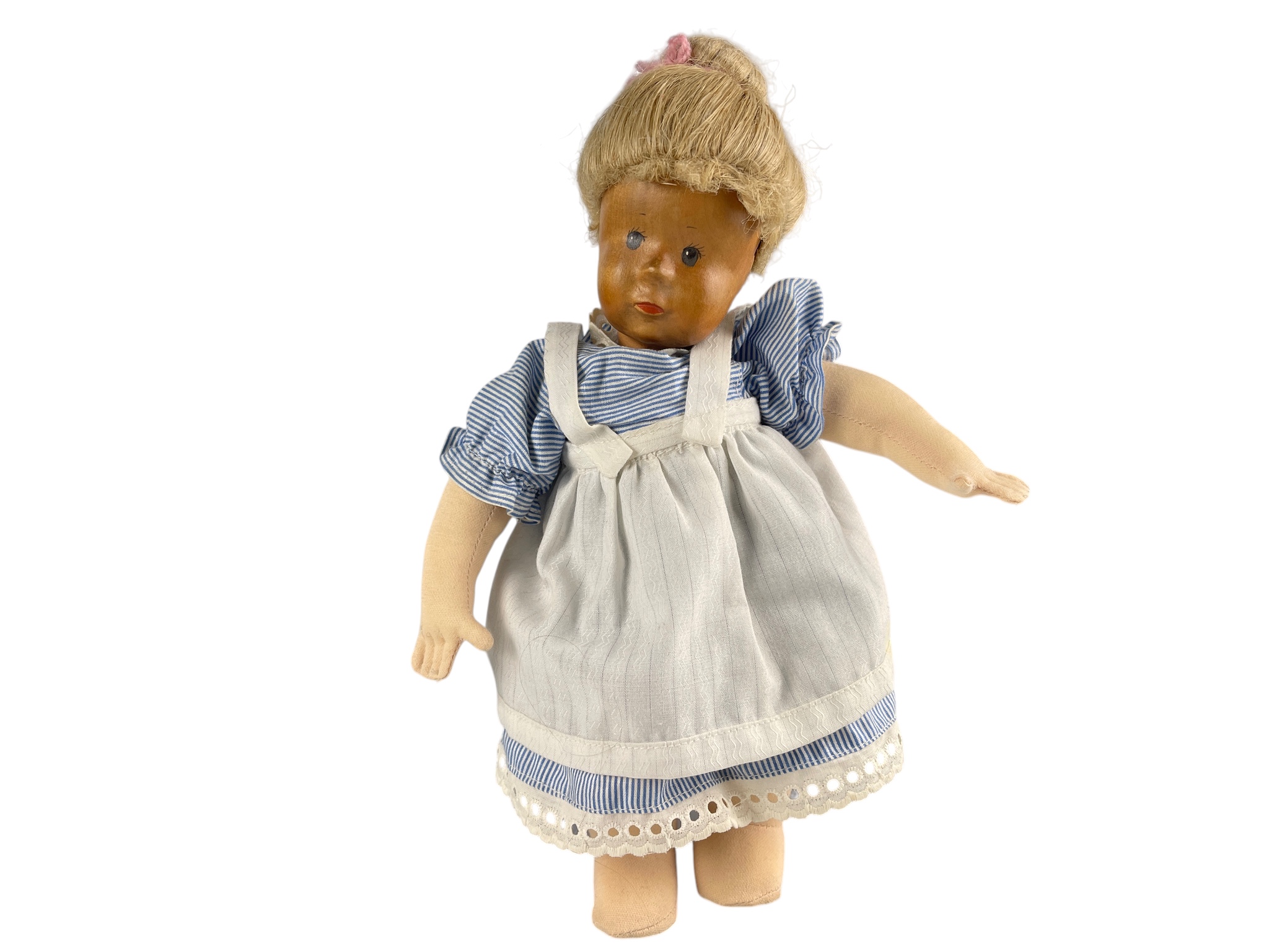 Künstlerpuppe Holzkopf Sammler Puppe 29 cm. Zustand  siehe Fotos