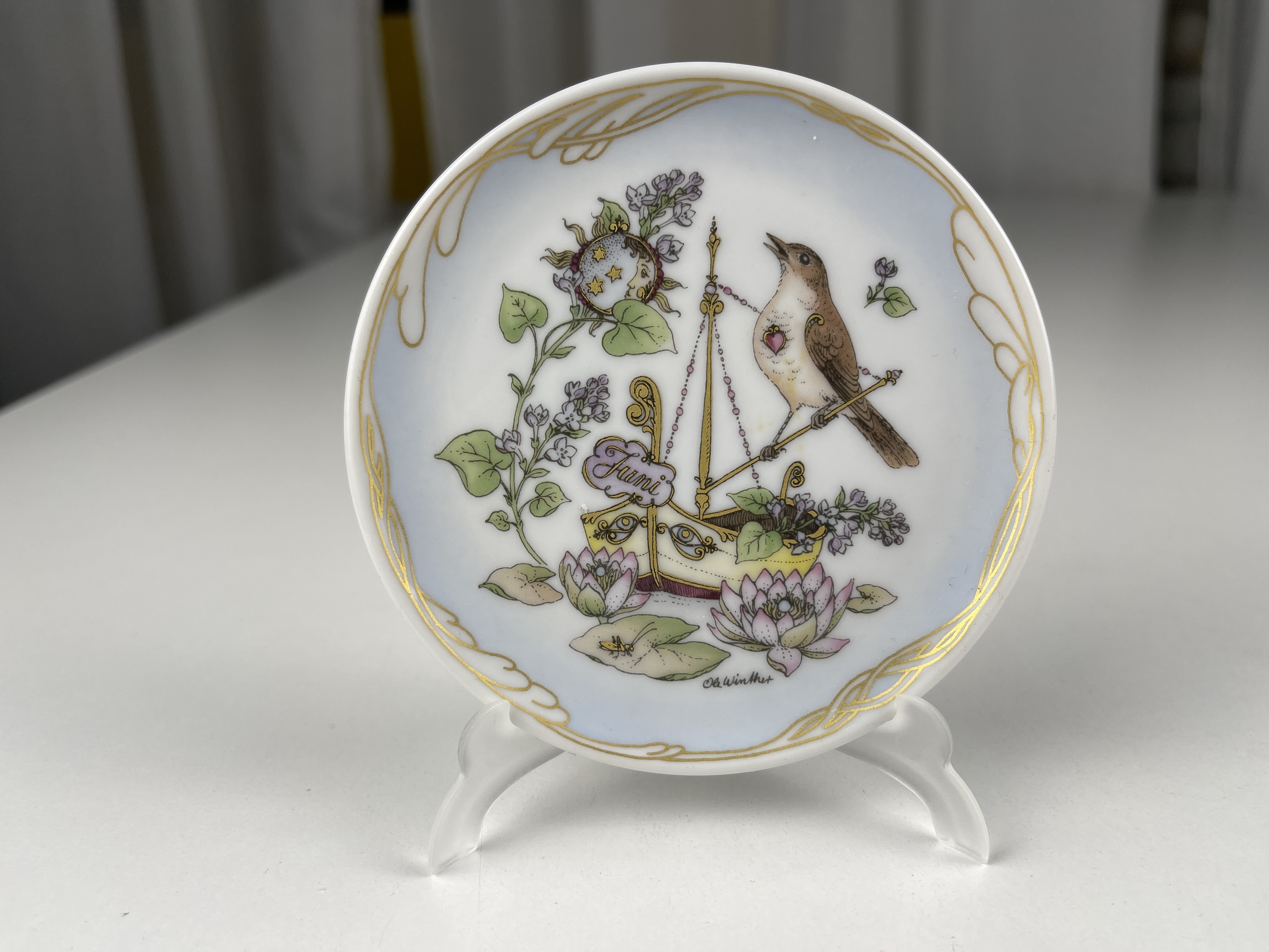 Hutschenreuther Porzellan Teller 9,5 cm Ø Top Zustand  