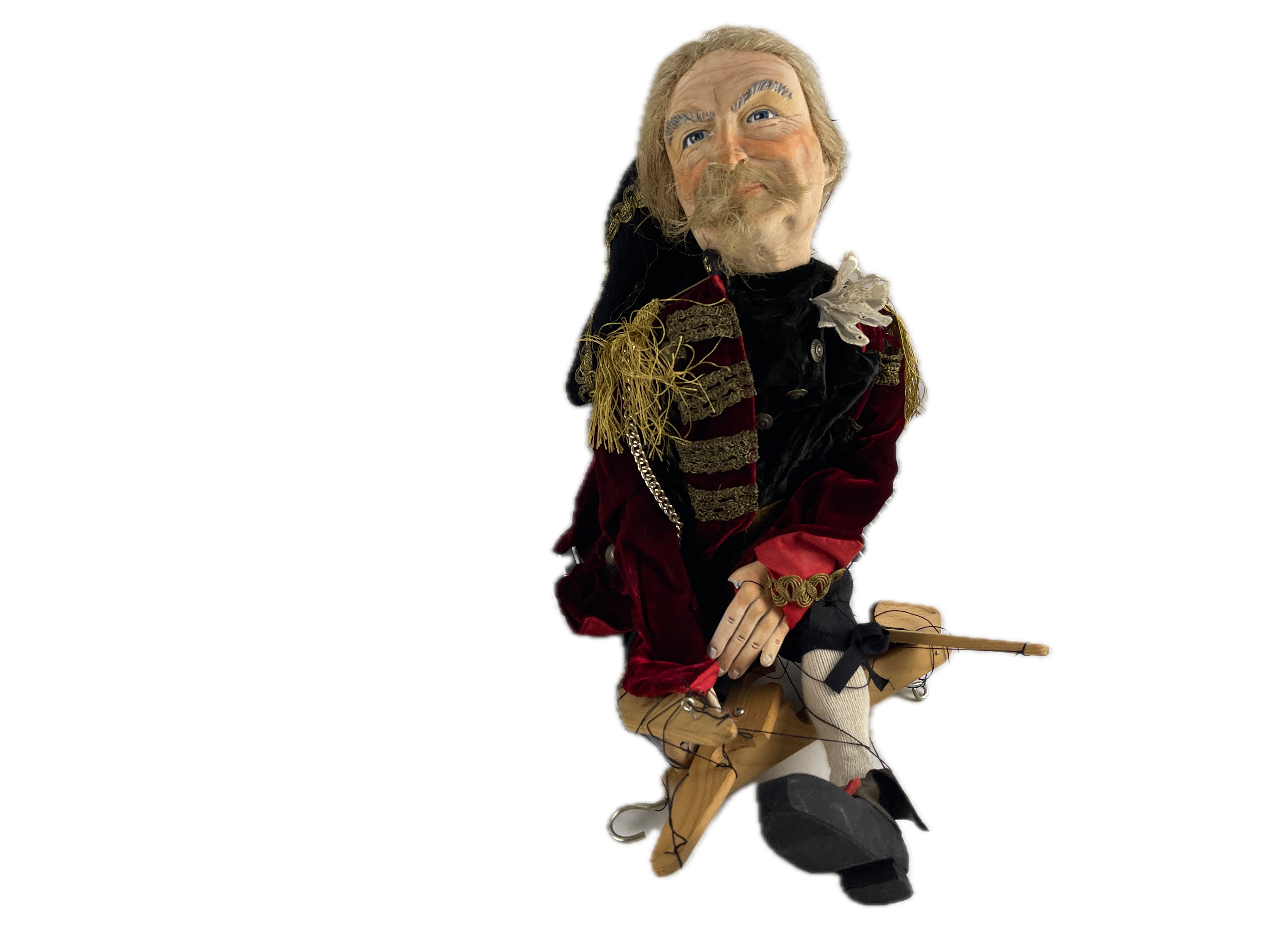 Sammler Puppe Marionette 54 cm. Defekt an Hand und Bein