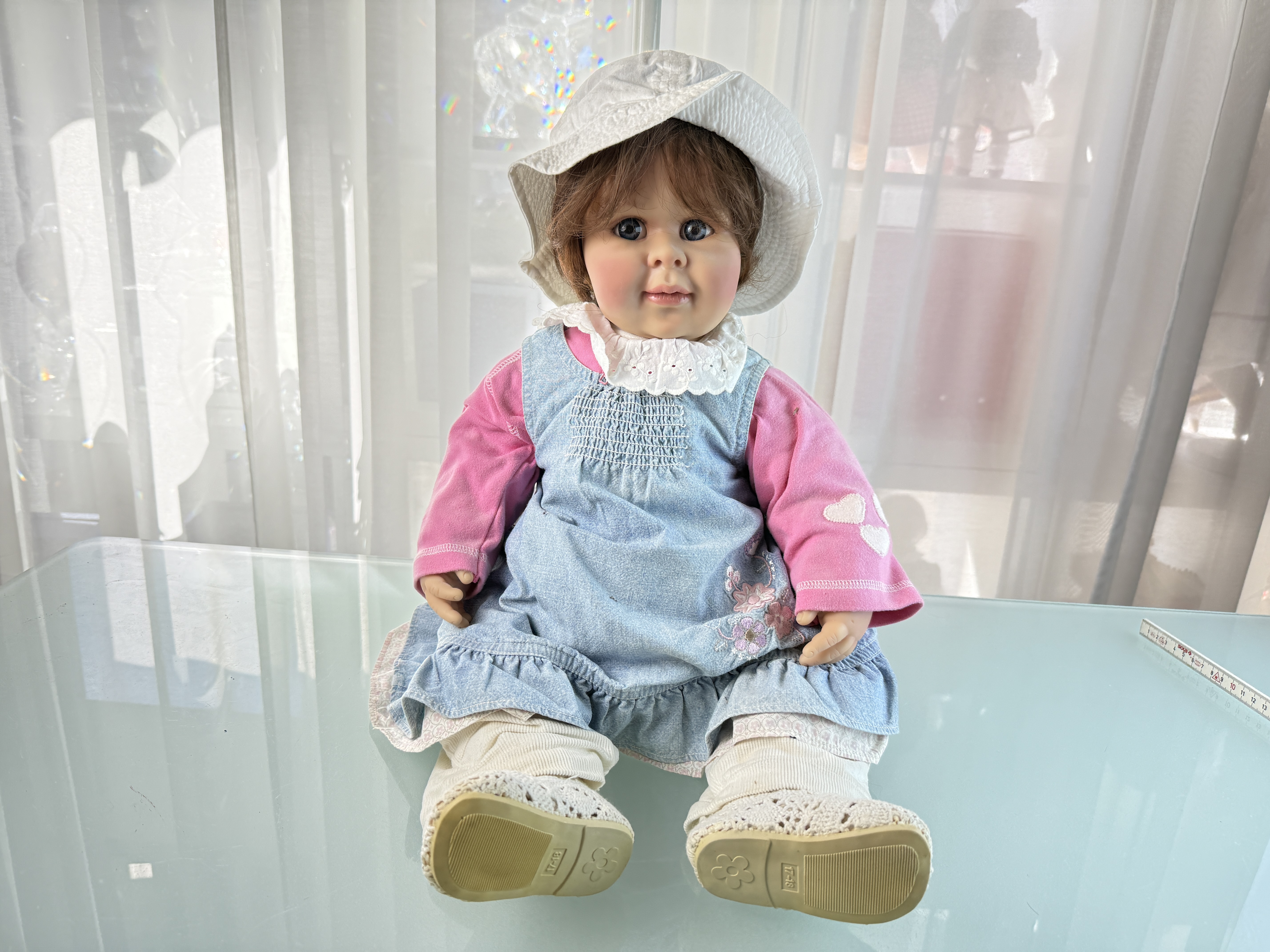 Künstlerpuppe Monika Gerdes Sammler Vinyl Puppe 62 cm. Top Zustand siehe Fotos