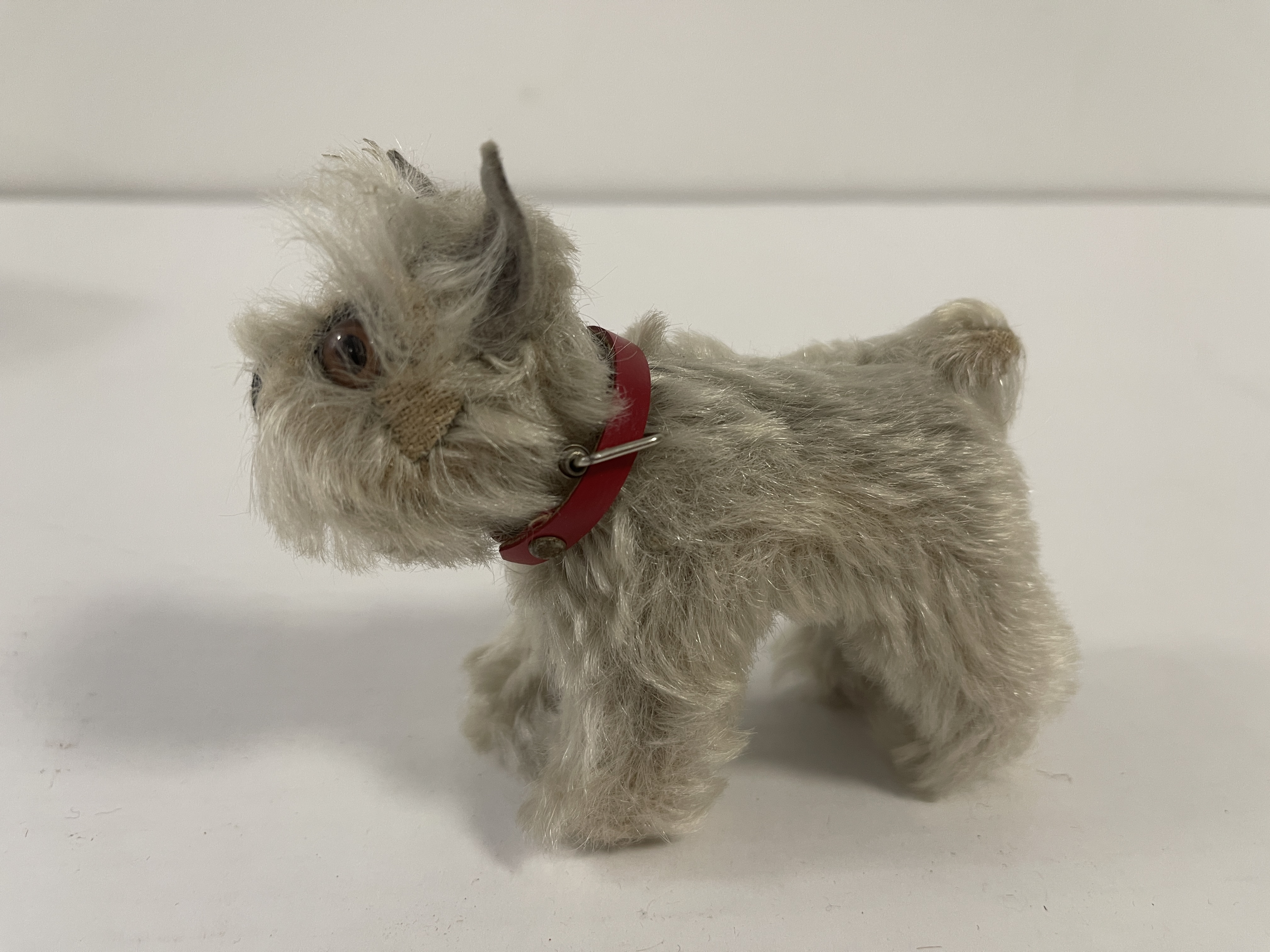 Steiff Tier Hund Schnauzer 10 cm - Zustand siehe Fotos  (Ohne Fahne und Knopf)