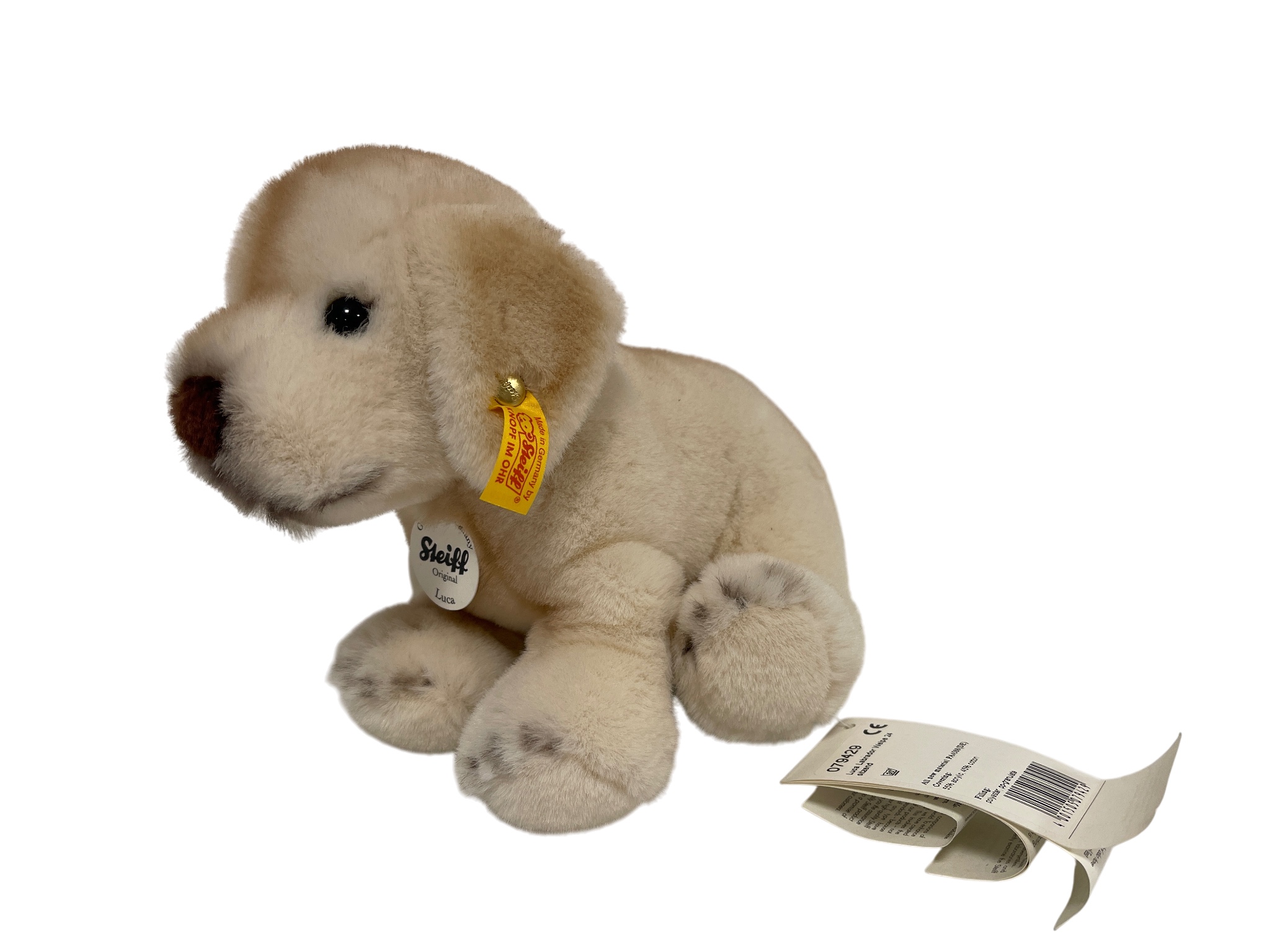 Steiff Tier 079429 Hund Luca Labrador Welpe 24 cm. Top Zustand