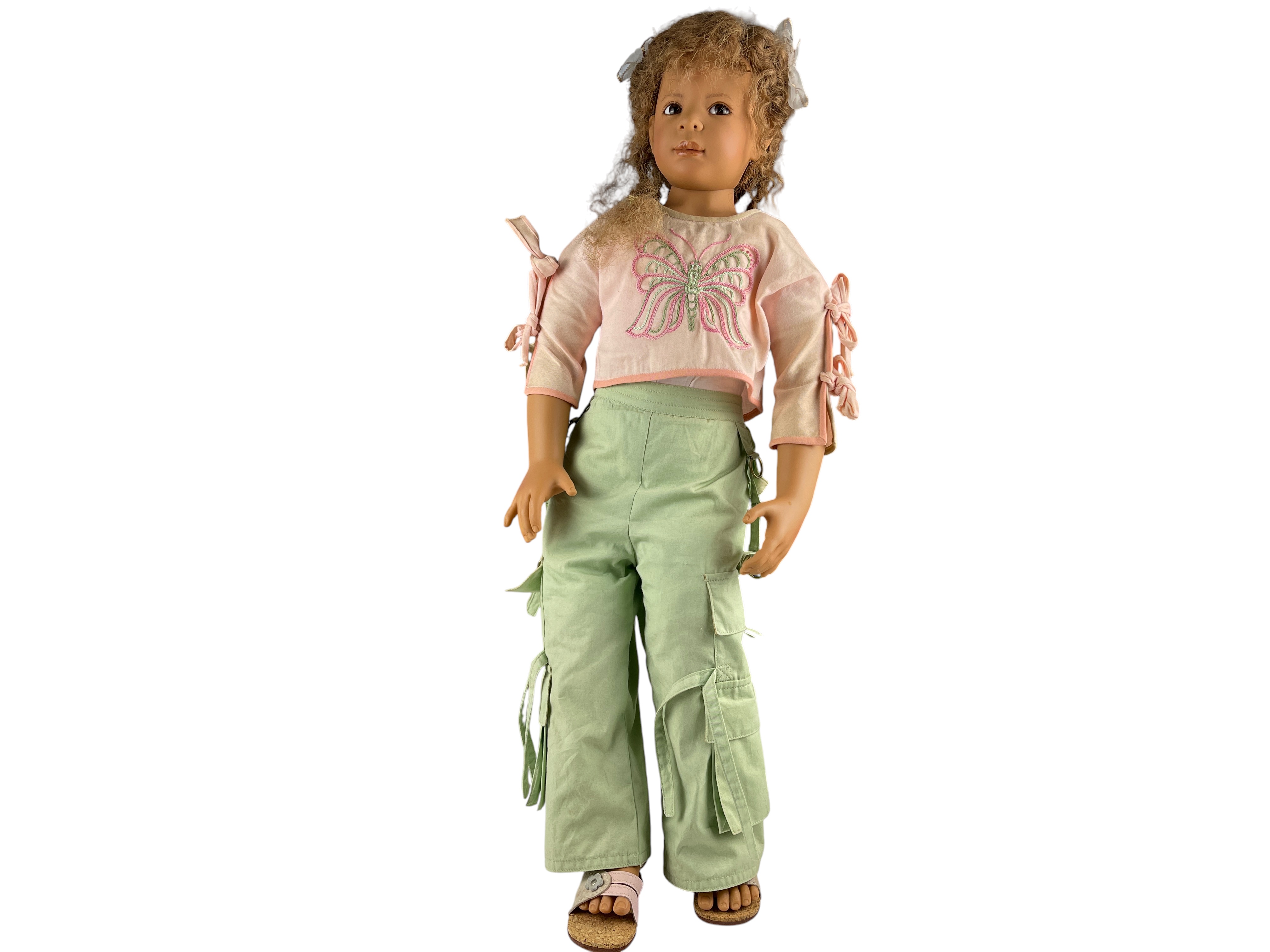 Künstlerpuppe Puppe Heidi Plusczok Vinyl Puppe 64 cm. Top Zustand 