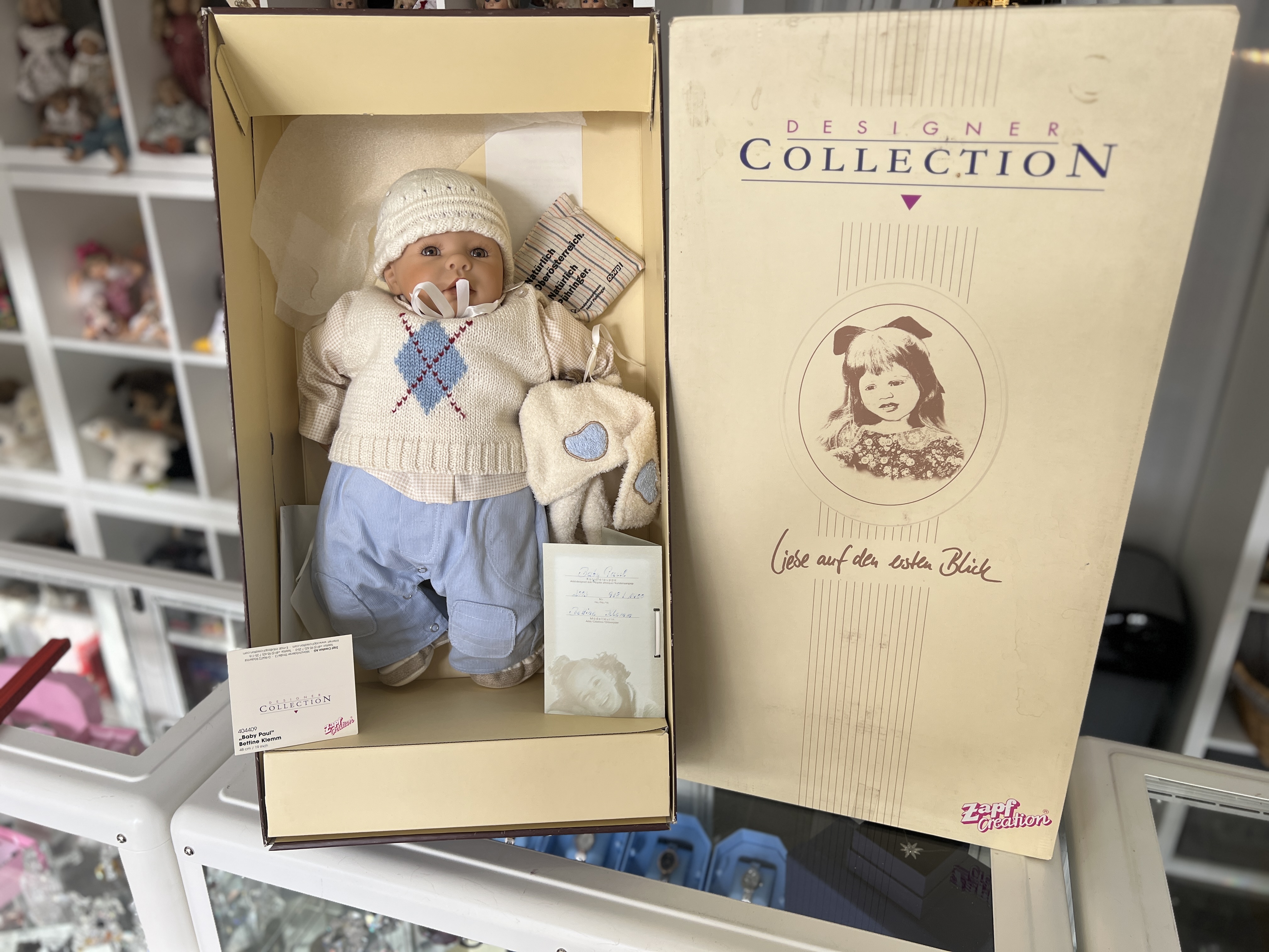 Bettine Klemm Vinyl Künstlerpuppe Puppe 50 cm. Top Zustand  