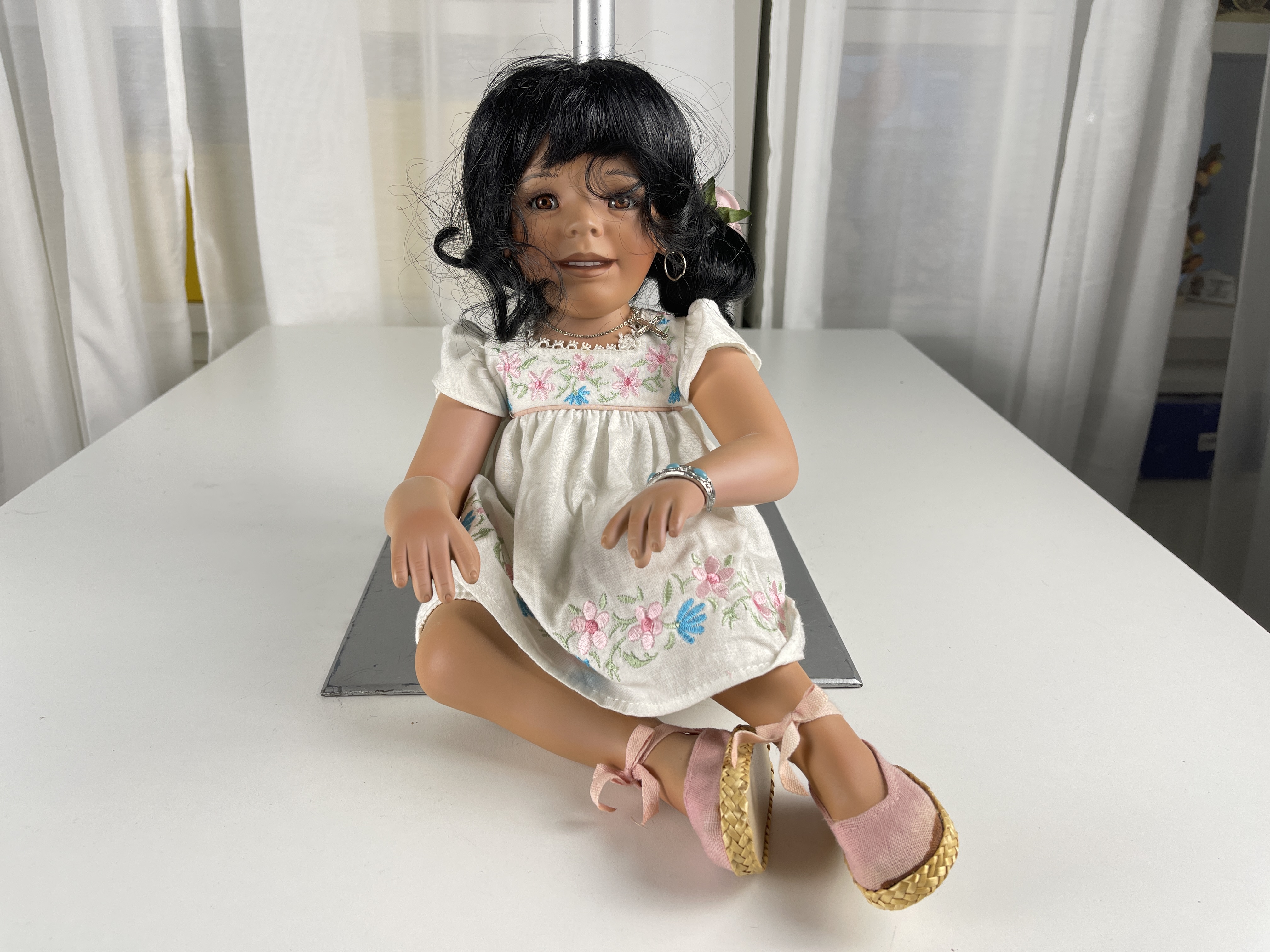 Künstler Puppe Kelly Rubert Porzellan 37 cm. Top Zustand  