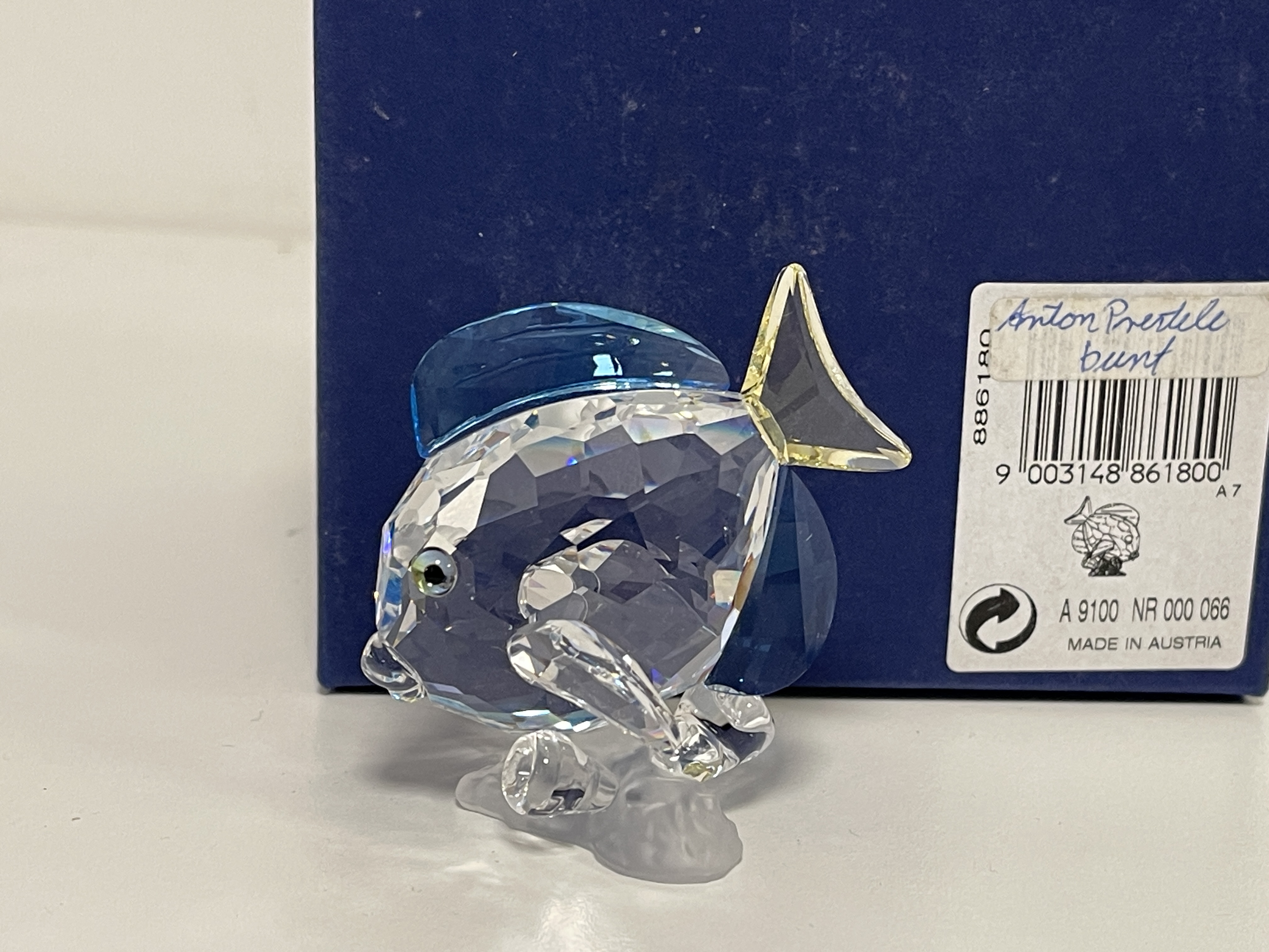 Swarovski Figur 886180 Doktorfisch Farbig 6 cm. Mit Ovp & Zertifikat. Top Zustand  