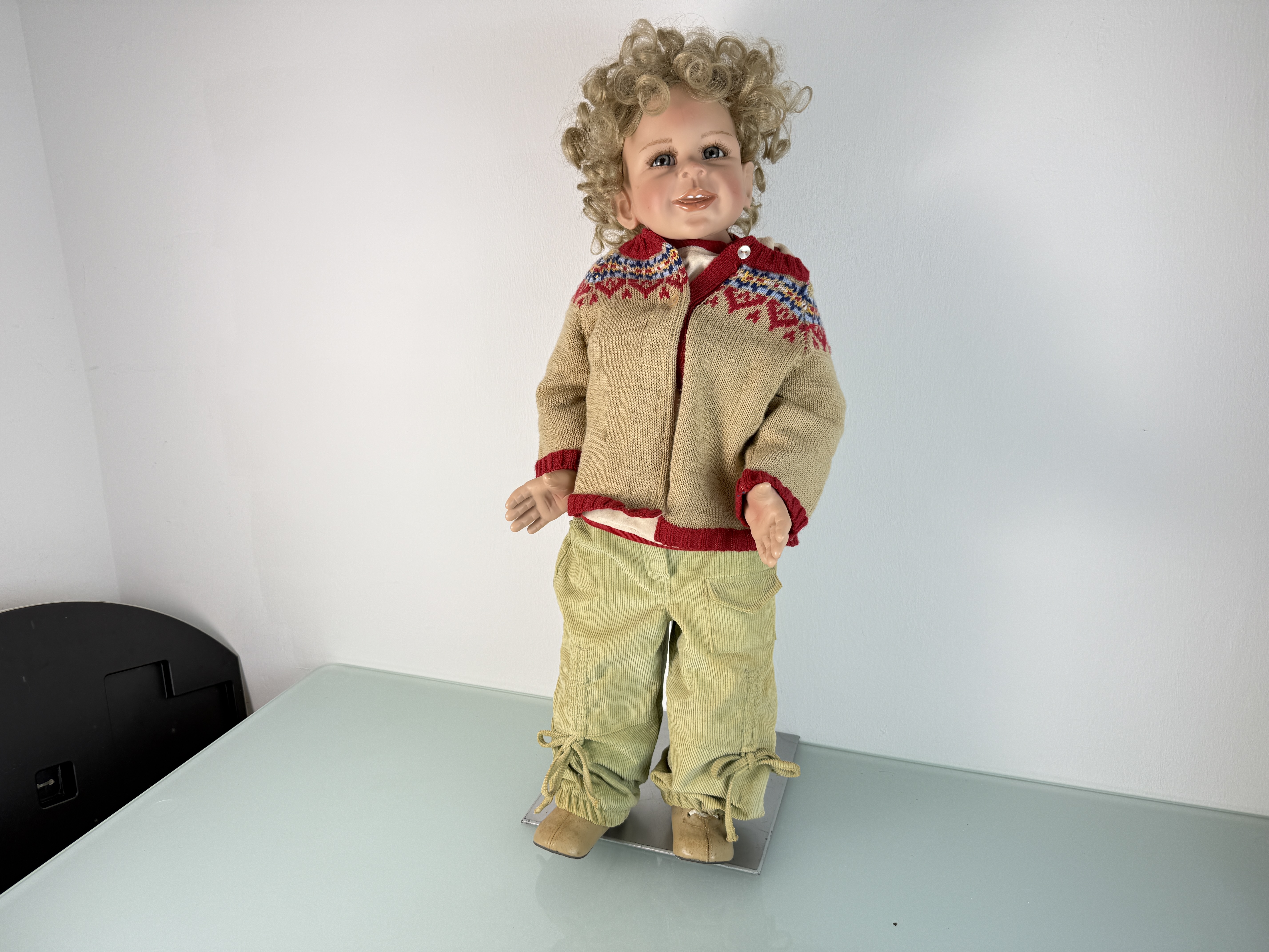 Künstlerpuppe Puppe Monika Levenig Vinyl Puppe 70 cm. Top Zustand 