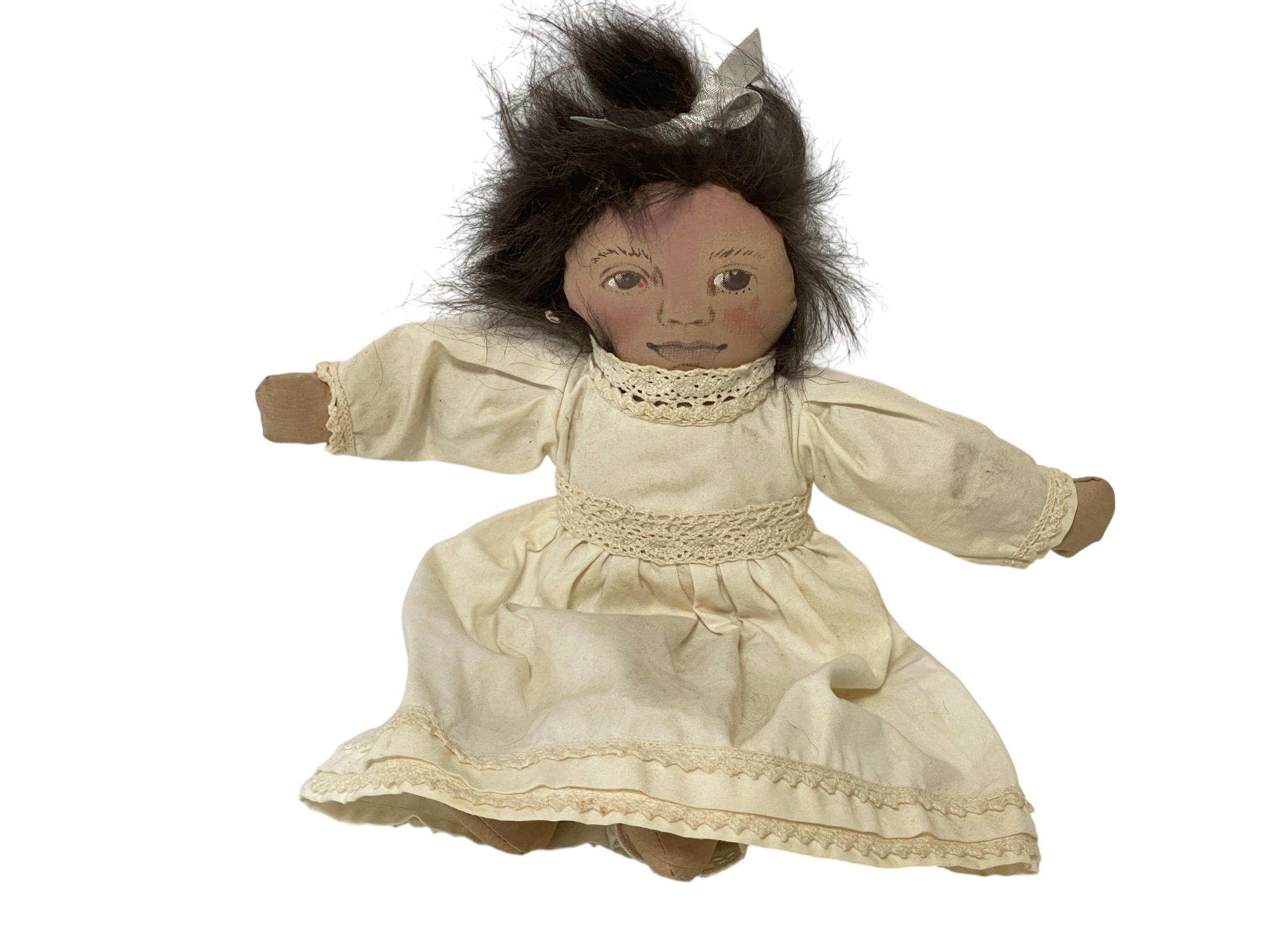 Stoff Puppe Künstler Puppe 25 cm - Zustand siehe Fotos 