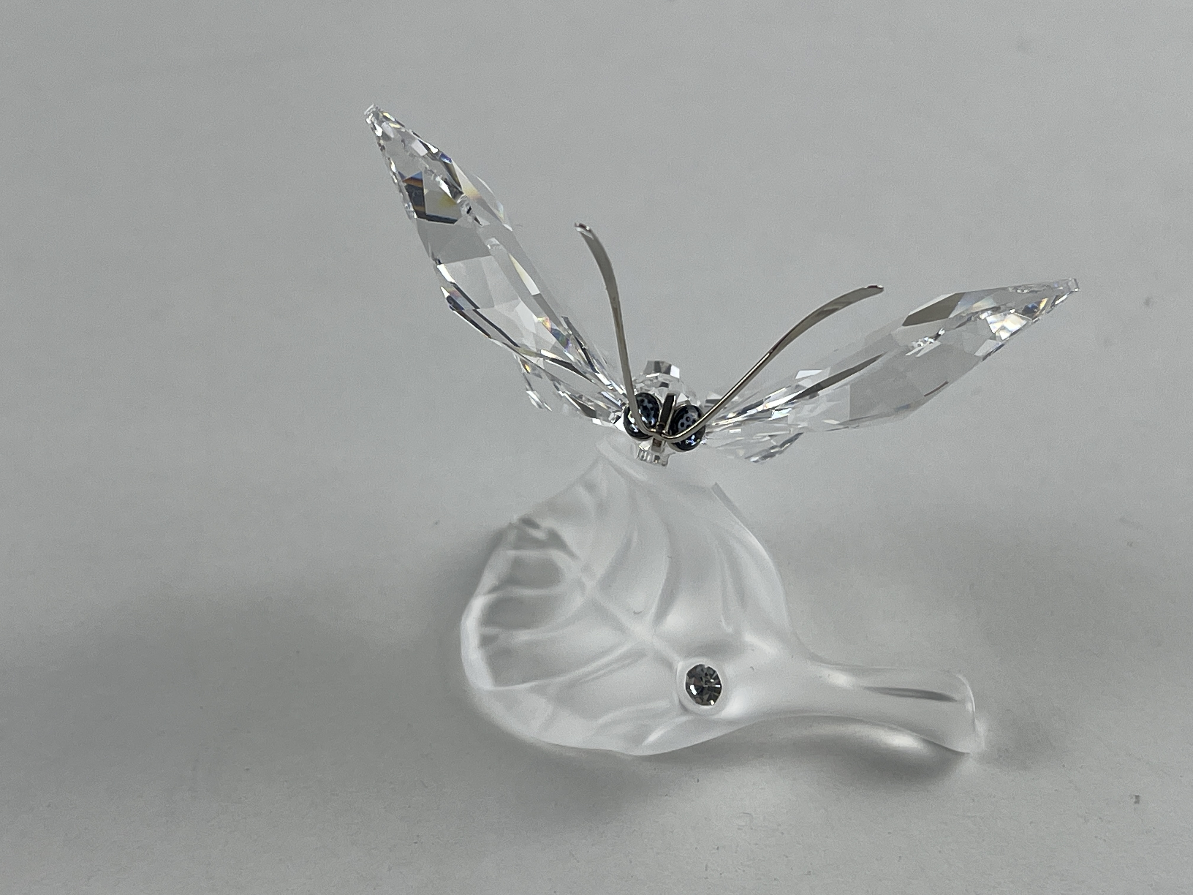 Swarovski Figur 182920 Schmetterling auf Blatt 7 cm. Top Zustand 