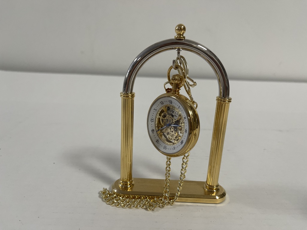 Raoul U. Braun Taschenuhr Ø 5 cm + Ständer 13,5 cm - Top Zustand 