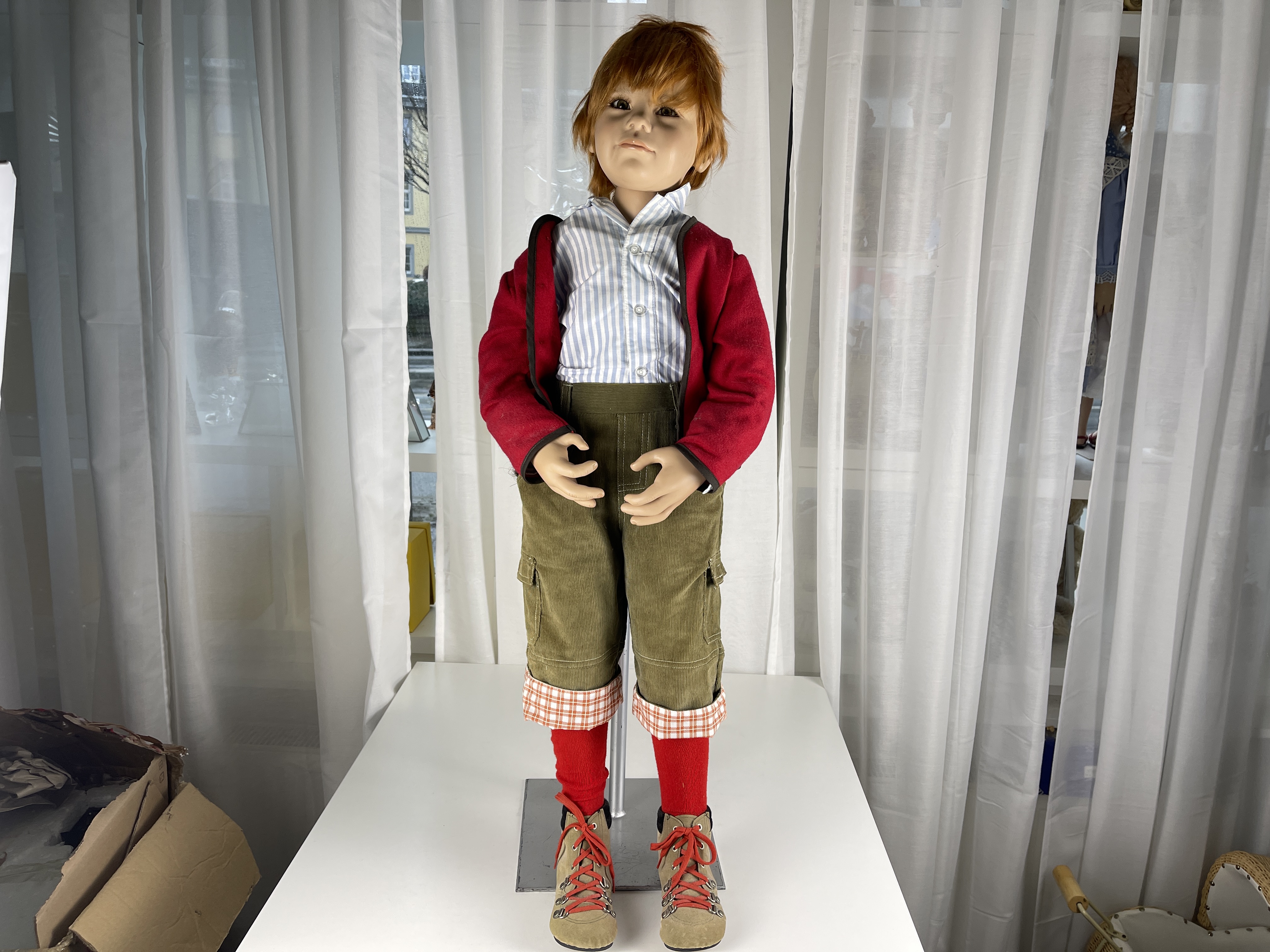 Susan Lippl Künstlerpuppe Vinyl Puppe 99 cm. Top Zustand    