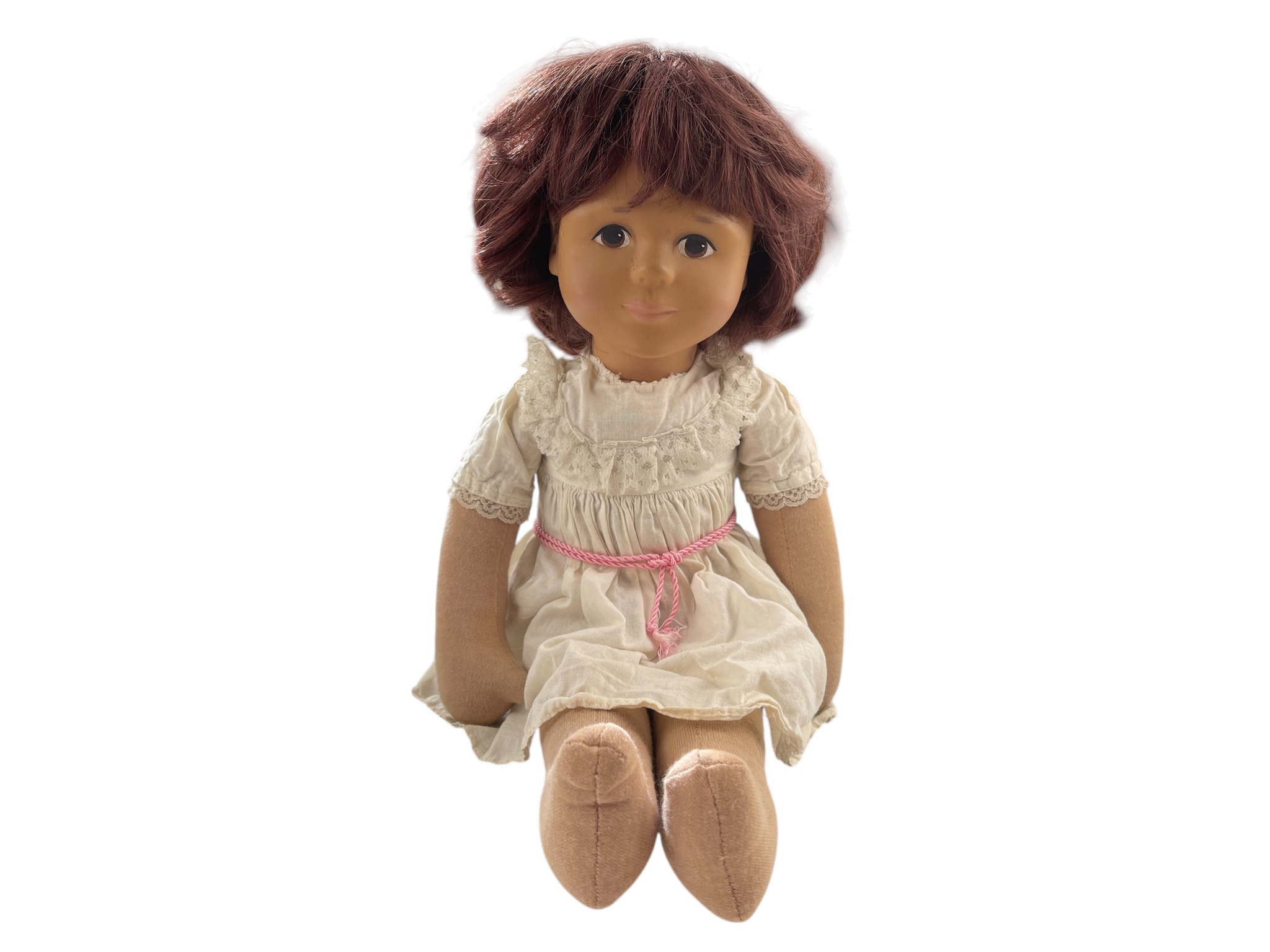 Künstler Stoff / Vinyl Puppe 46 cm.  Zustand siehe Fotos