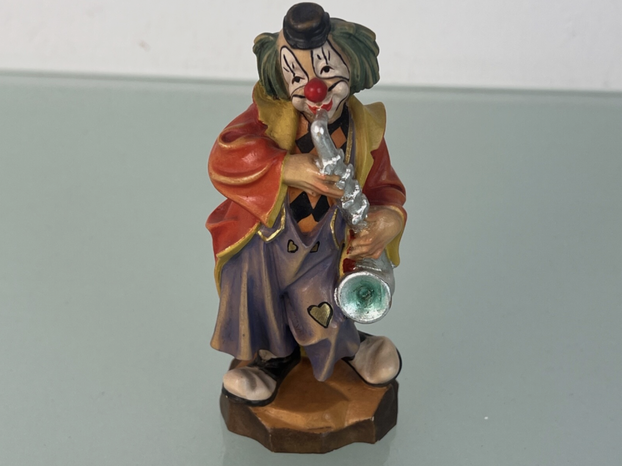 Holz Clown aus Handarbeit 12 cm. Top Zustand Aktion