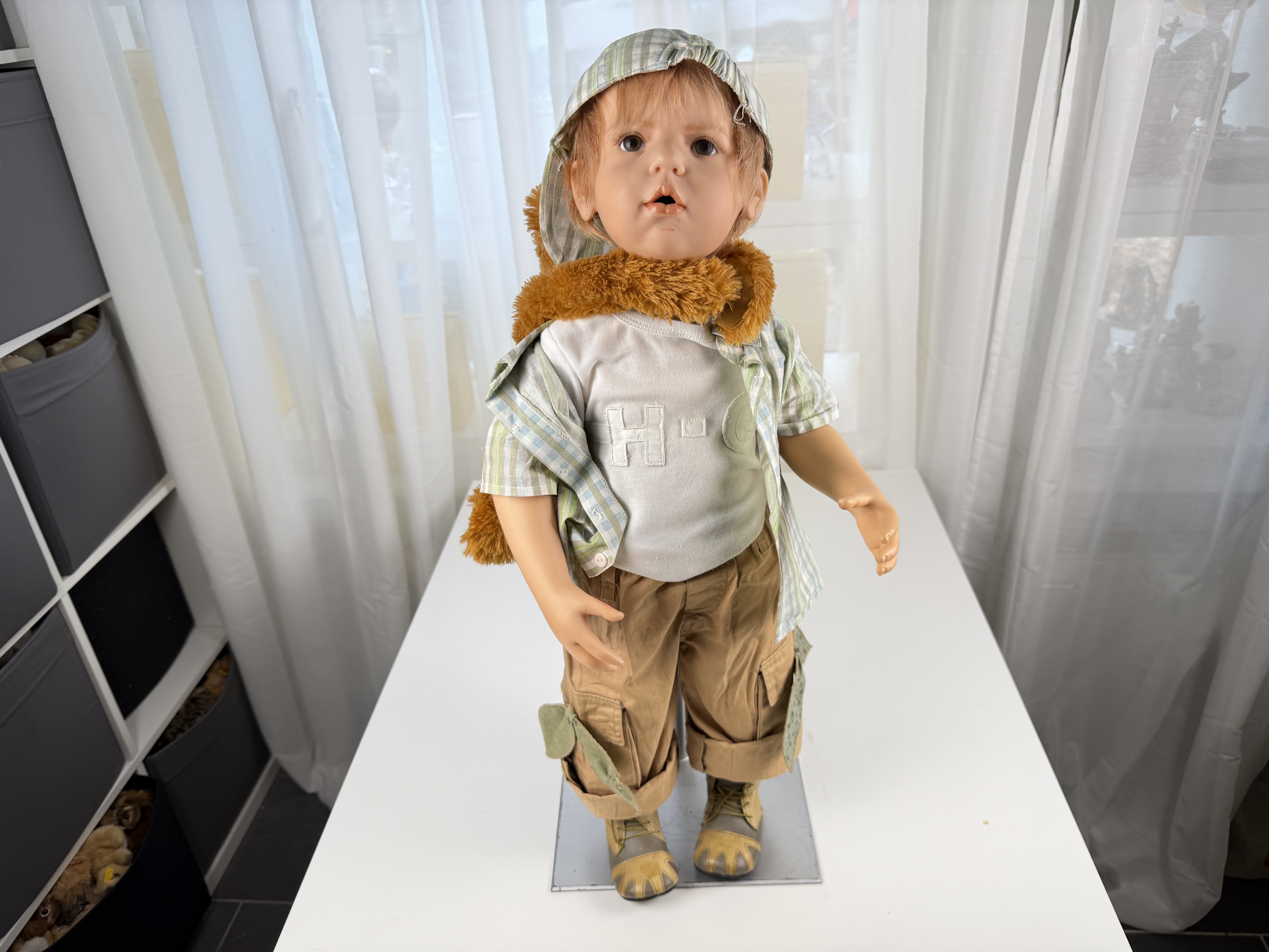 Künstlerpuppe Sammler Puppe Hildegard Günzel Resin Puppe 72 cm. Top Zustand 