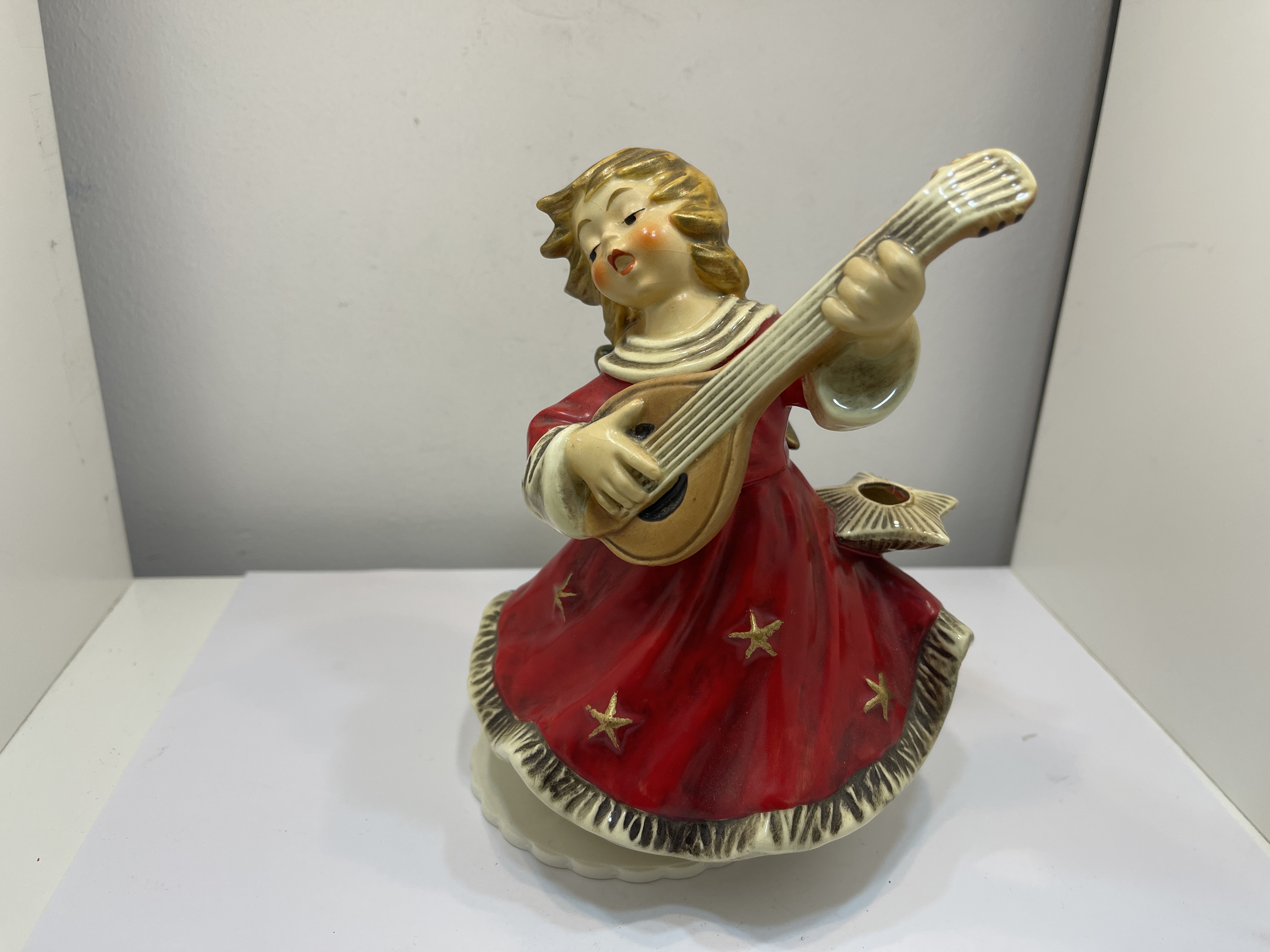 Goebel Figur HX 347 Engel mit Mandoline Spieluhr 17 cm. Zustand siehe Fotos