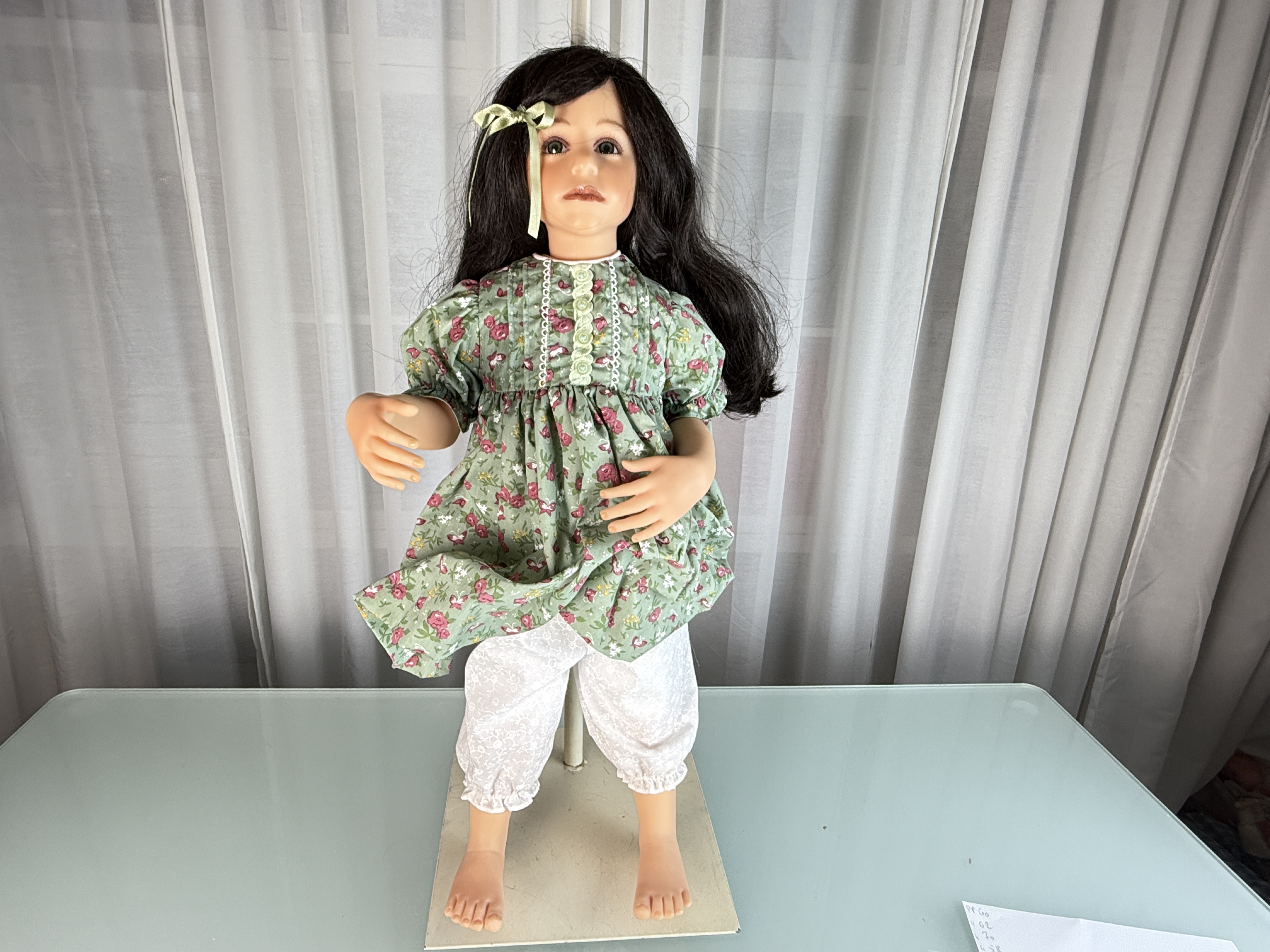 Künstlerpuppe Pamela Erff Resin Puppe 62 cm. Top Zustand  