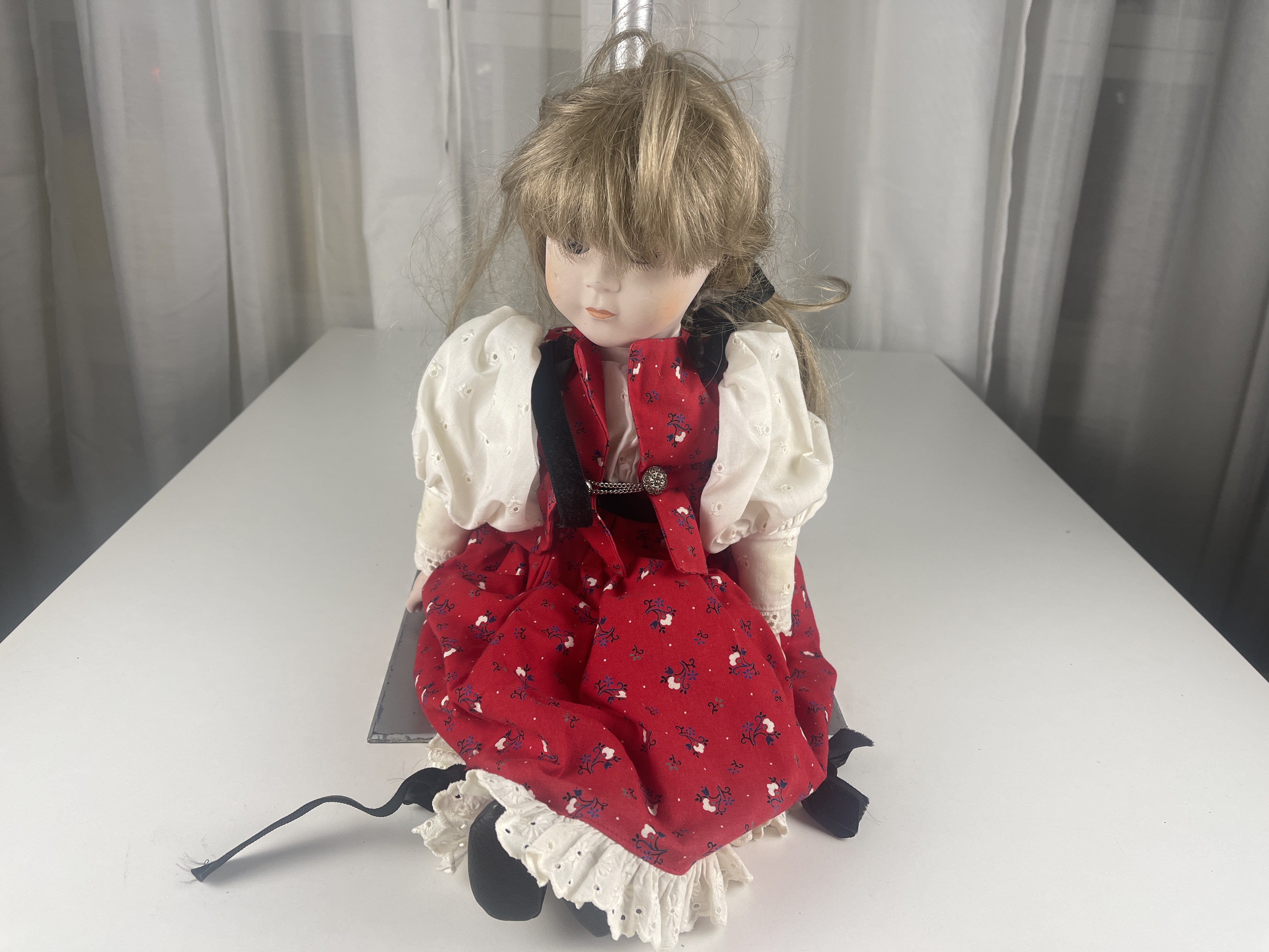 Künstlerpuppe Porzellankopf Puppe Götz 50 cm Top Zustand 