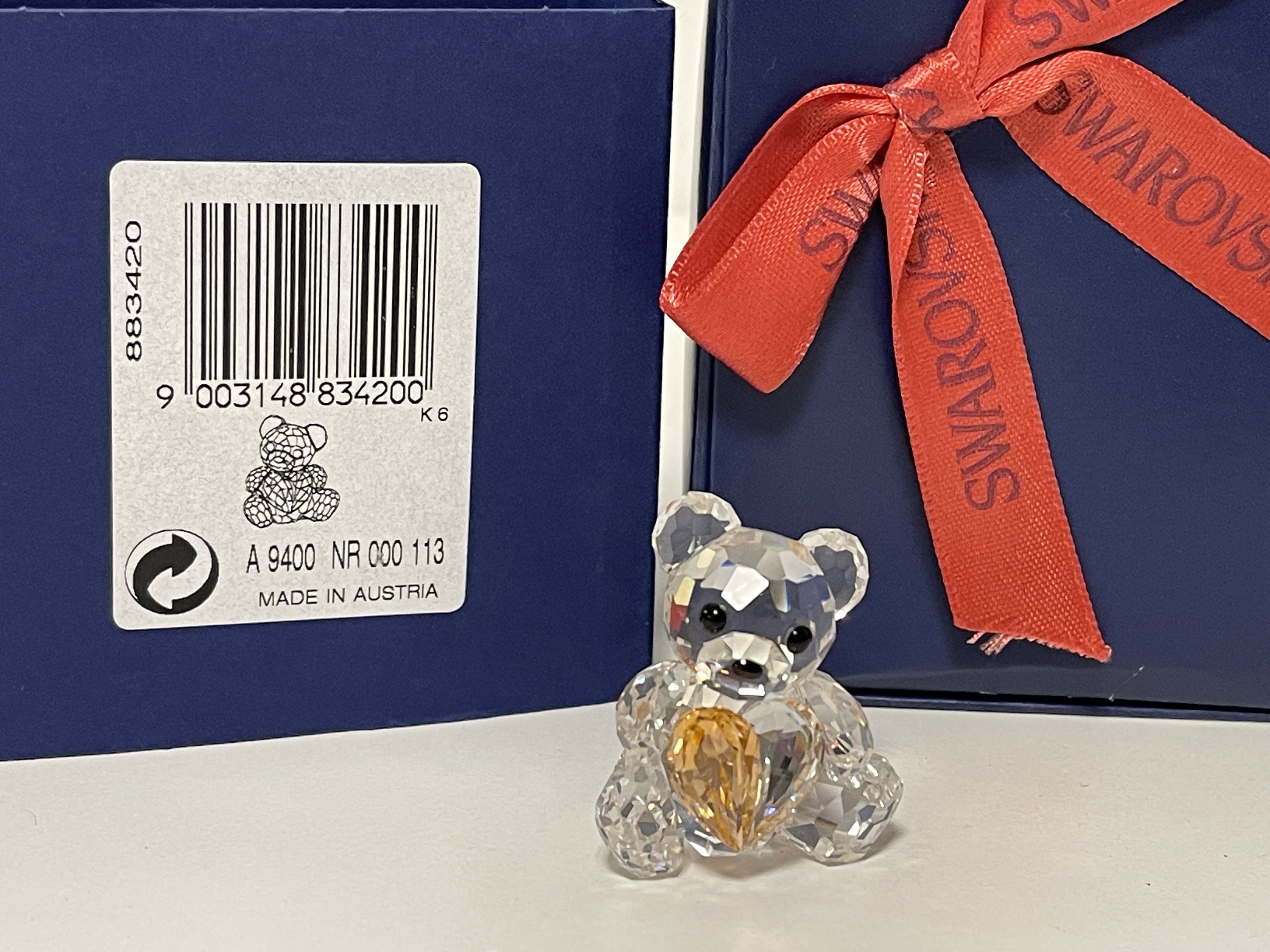 Swarovski Figur 883420 Kris Bär von Herzen 3,2 cm. Ovp + Zertifikat + Top Zustand  