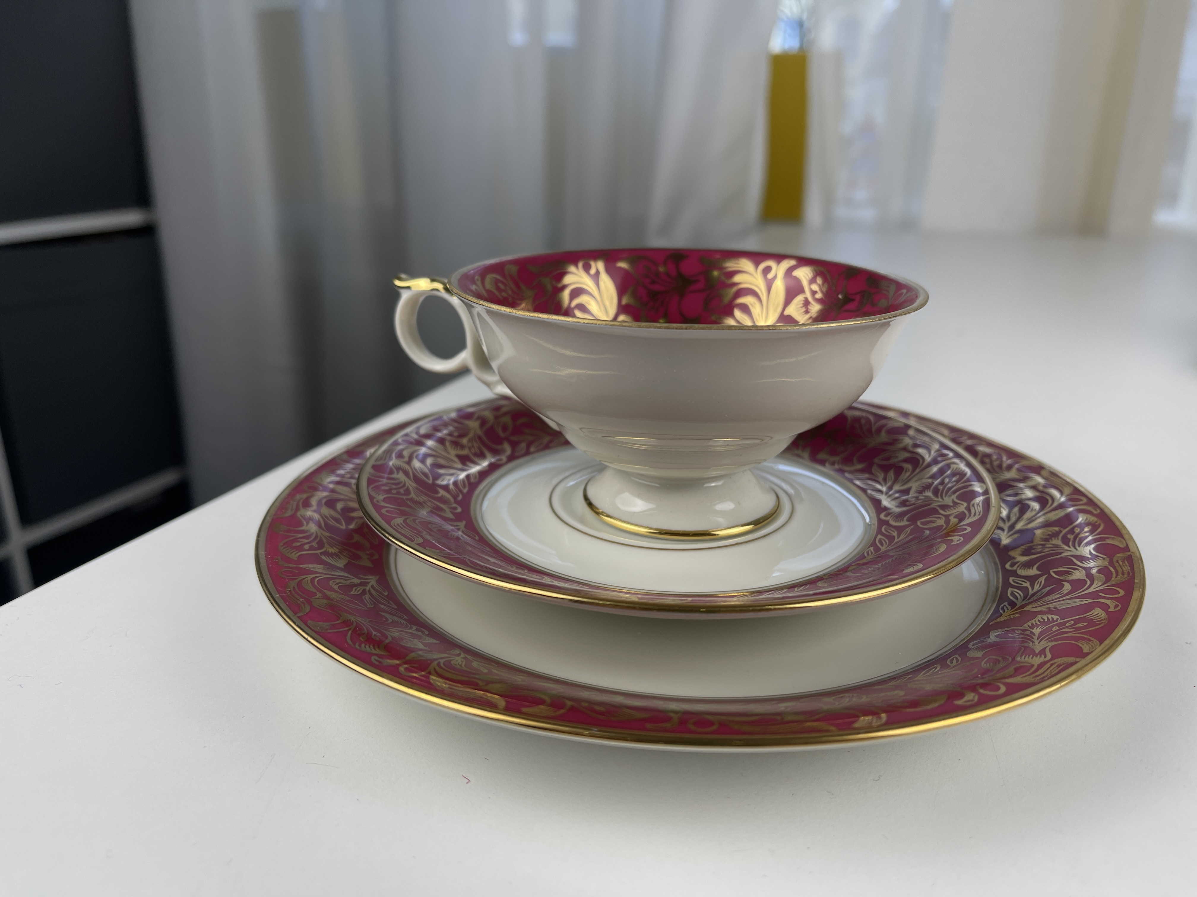 Porzellan Sammler Geschirr / Gedeck Sammlertasse 3 Teilig - Top Zustand. 