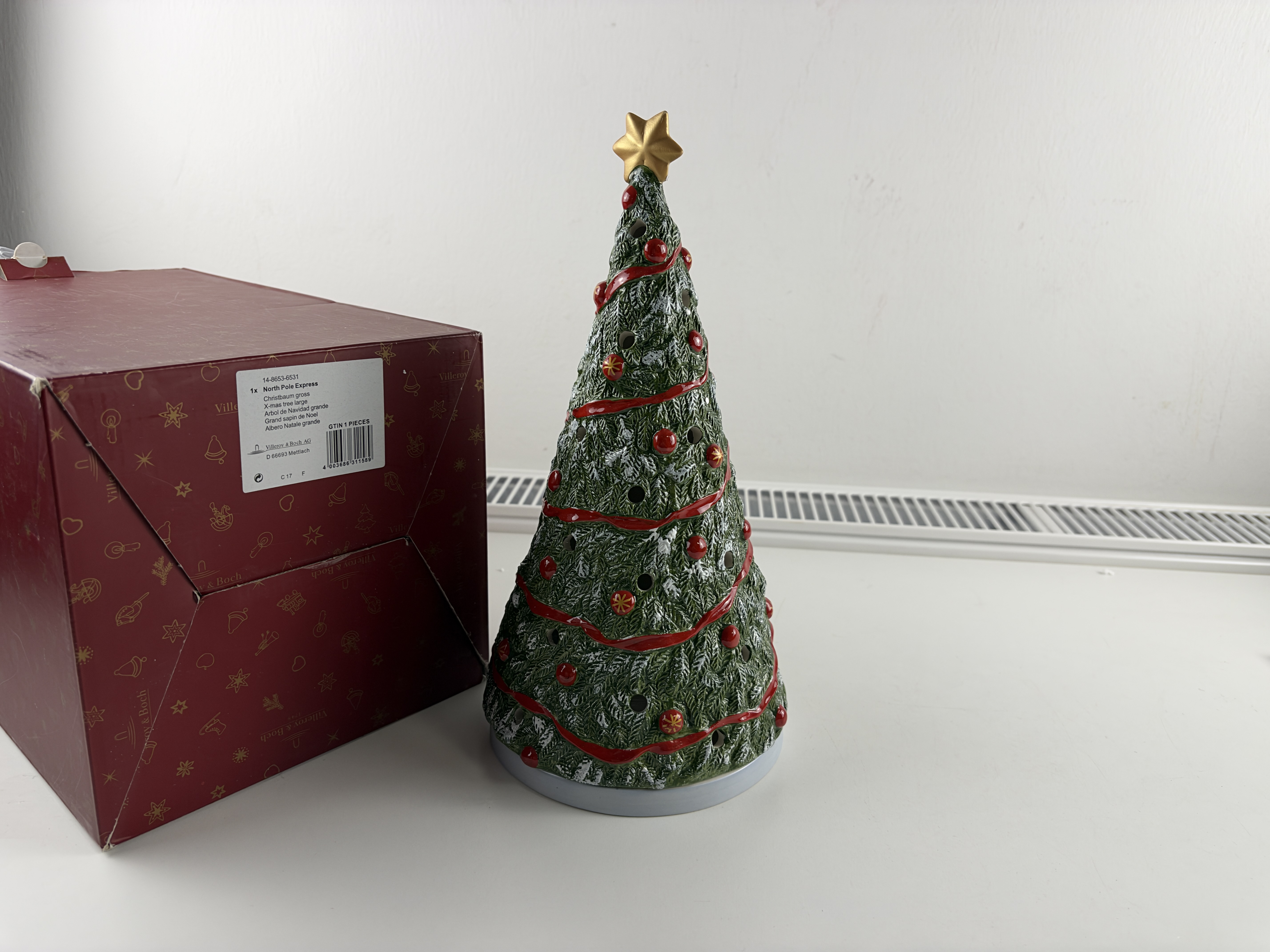 Villeroy & Boch Porzellan Figur Weihnachtsbaum Groß Teelicht 32 cm 1 Wahl Top Zustand  