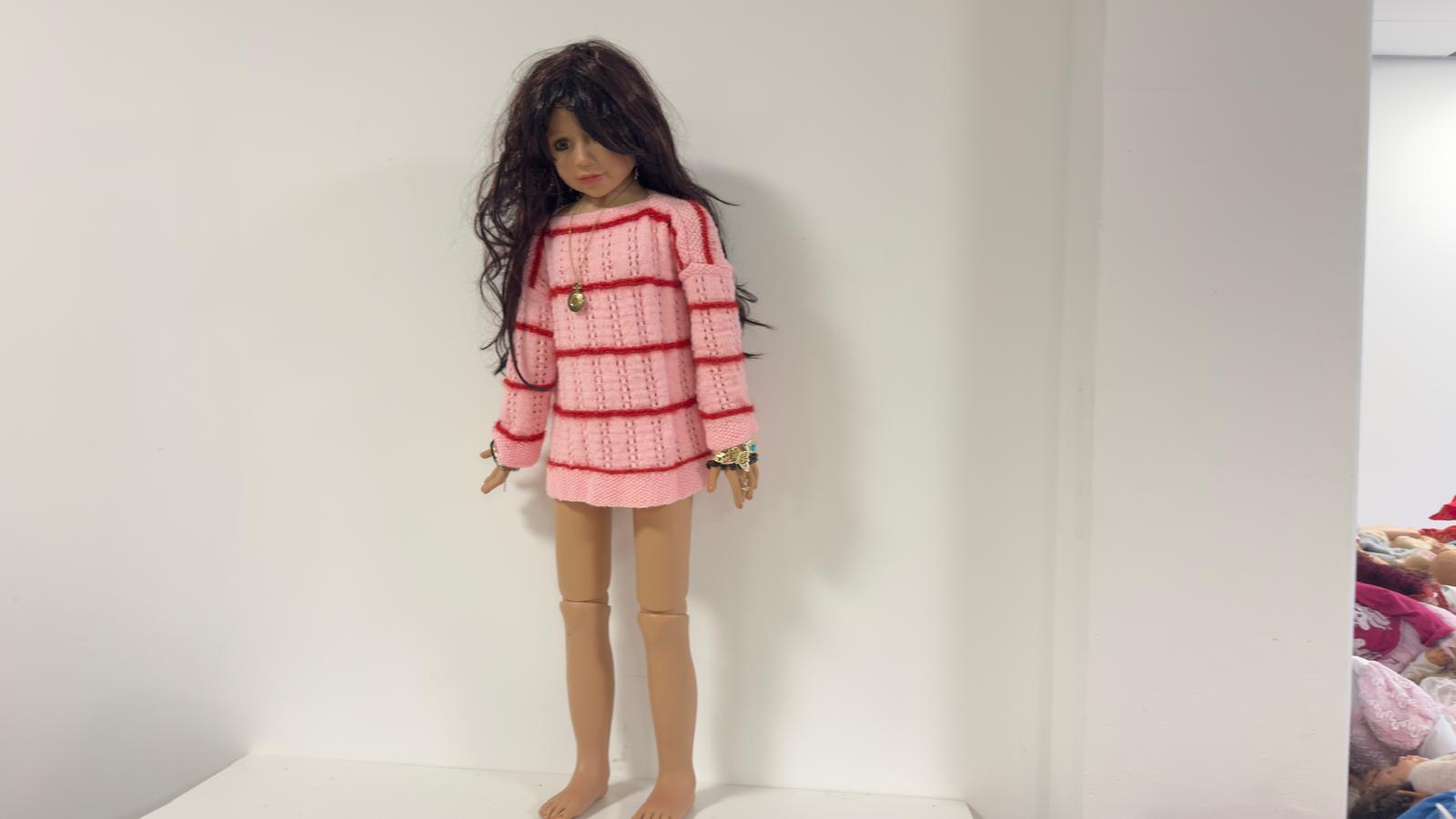 Monika Levenig Künstlerpuppe Vinyl Puppe 120 cm. Guter Zustand  