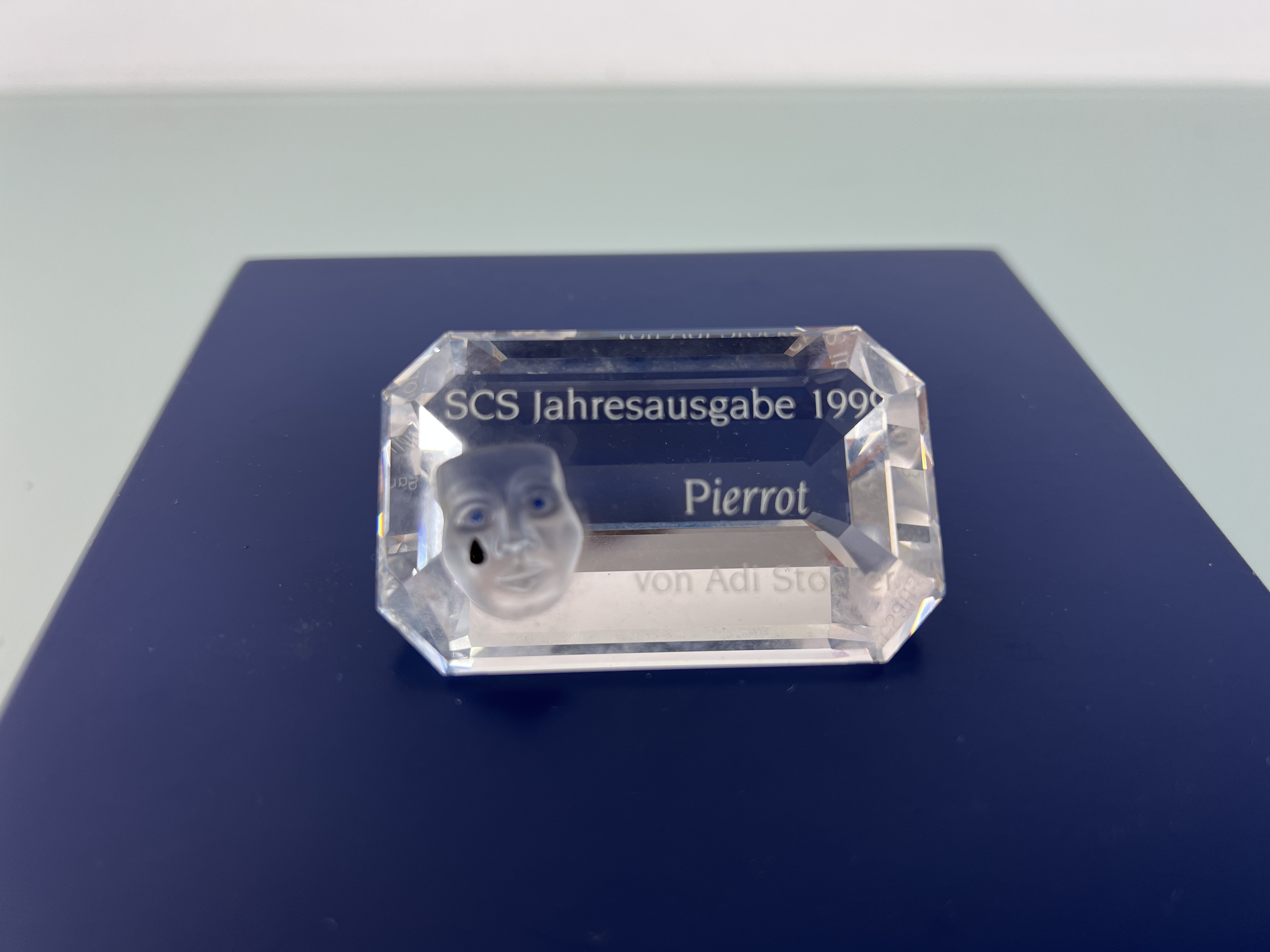  Swarovski Figur Kristall Namens Schild Pierrot 5,7 cm Top Zustand. 