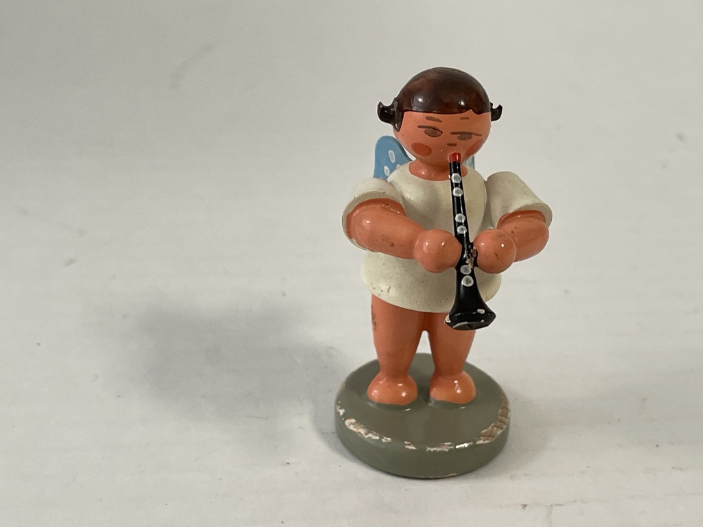  Erzgebirge Figur Engel 6 cm. Zustand siehe Fotos 