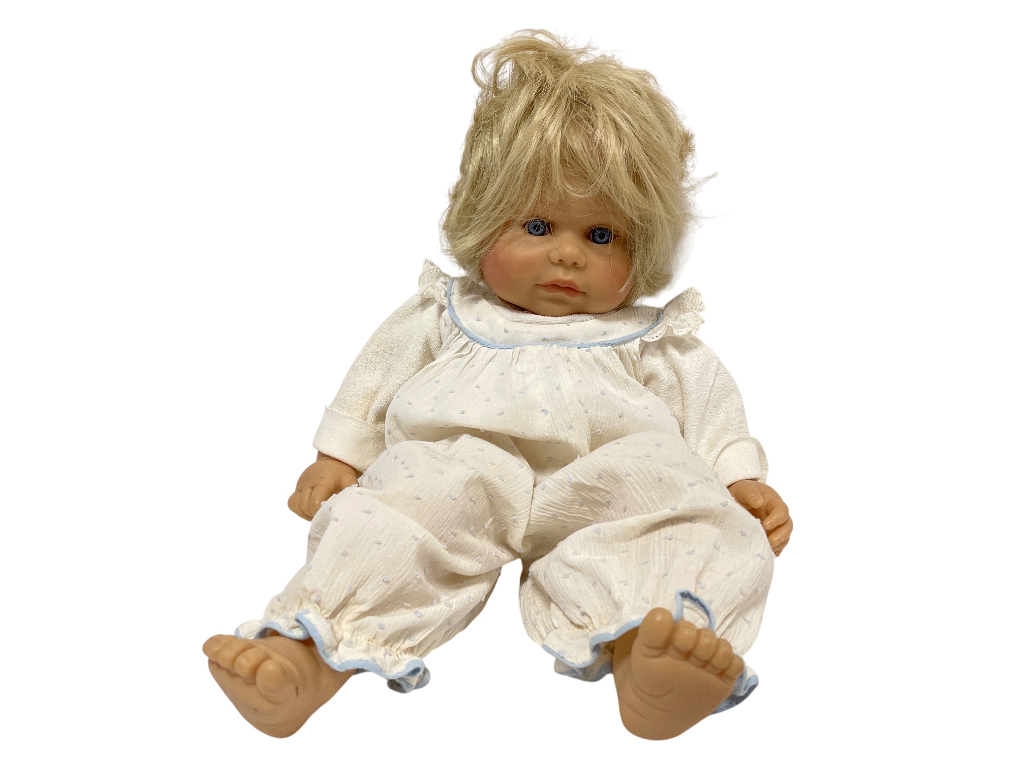 Künstlerpuppe Brigitte Leman Vinylpuppe Puppe 54 cm. Top Zustand  