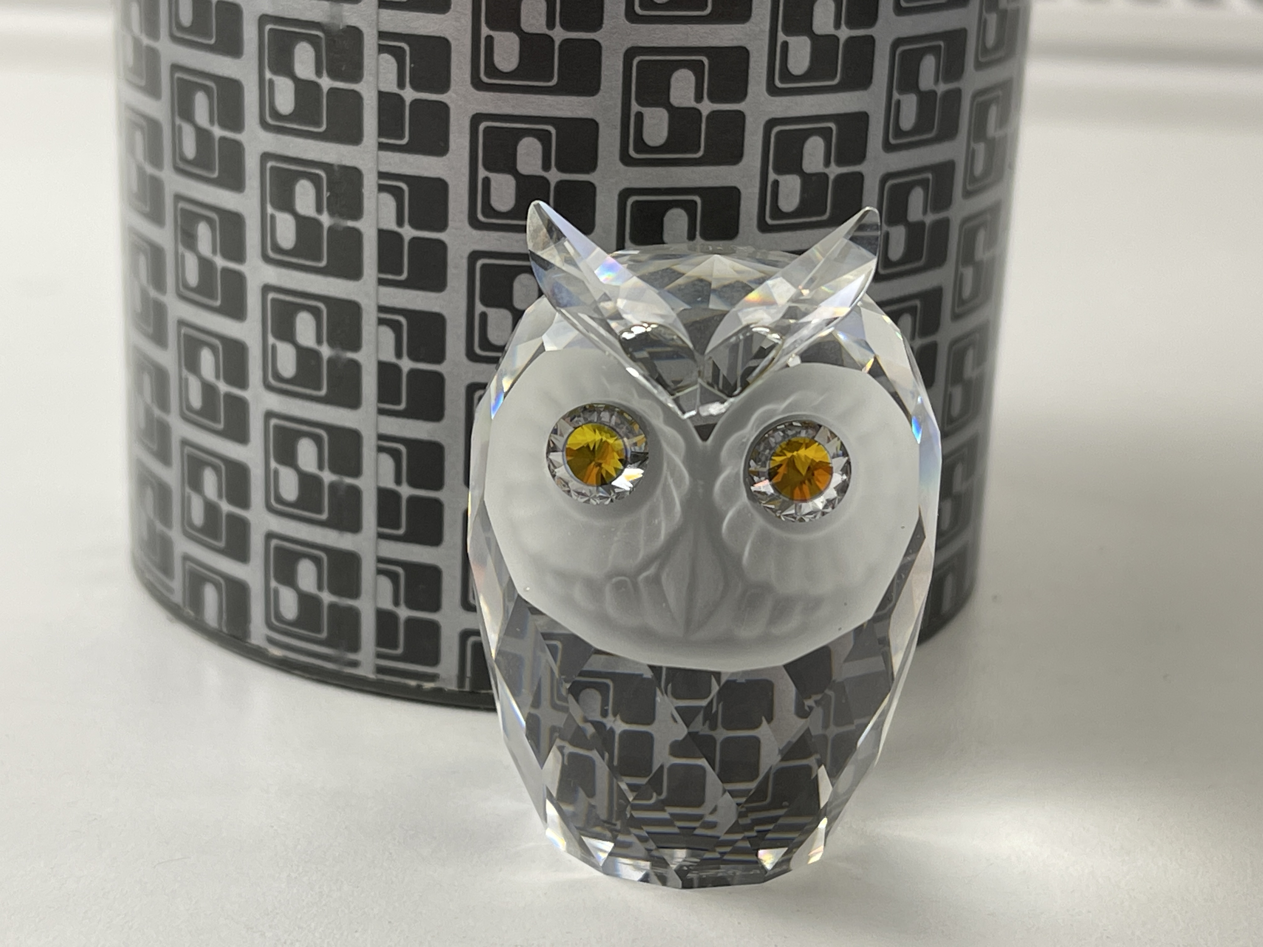 Swarovski Figur Kristall 046000 Eule 5,3 cm. Ovp - Zertifikat - Top Zustand