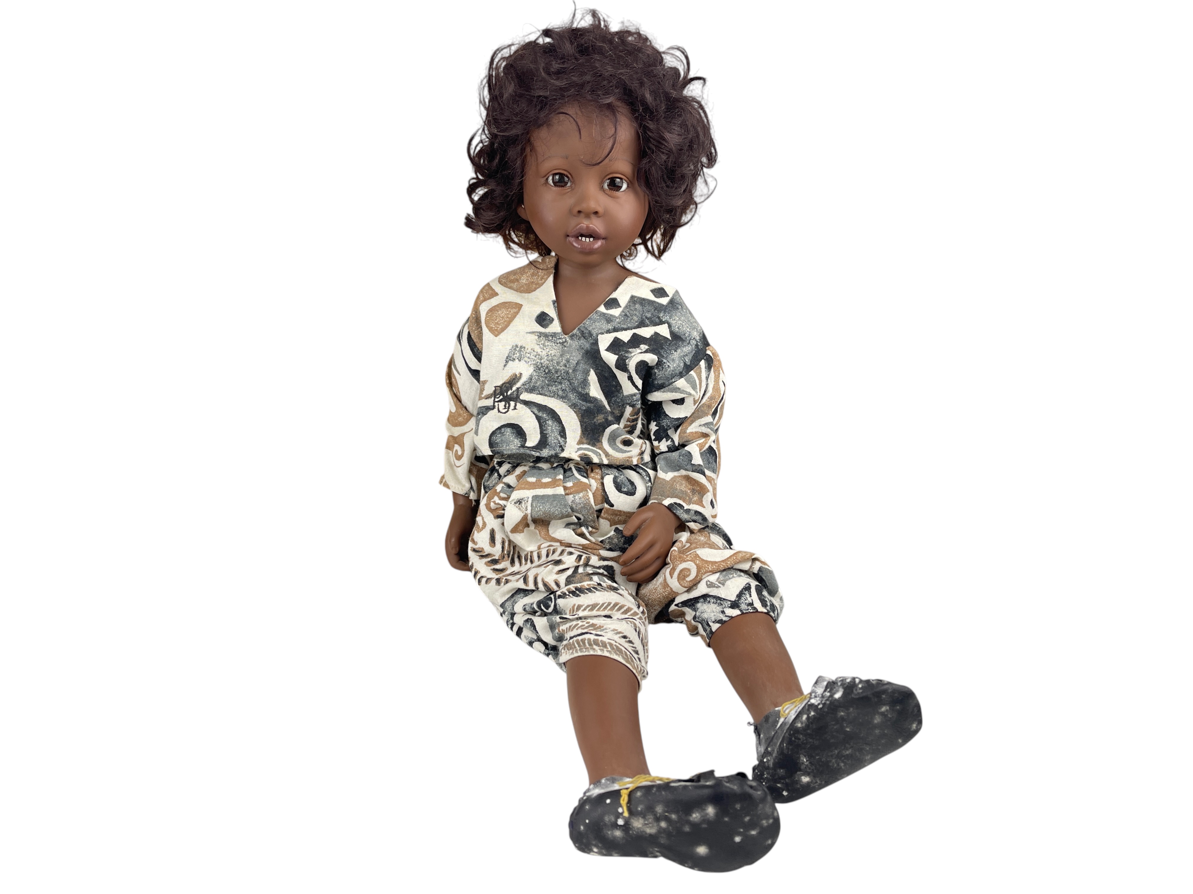 Künstlerpuppe Philip Heath Vinyl Puppe 56 cm. Top Zustand   