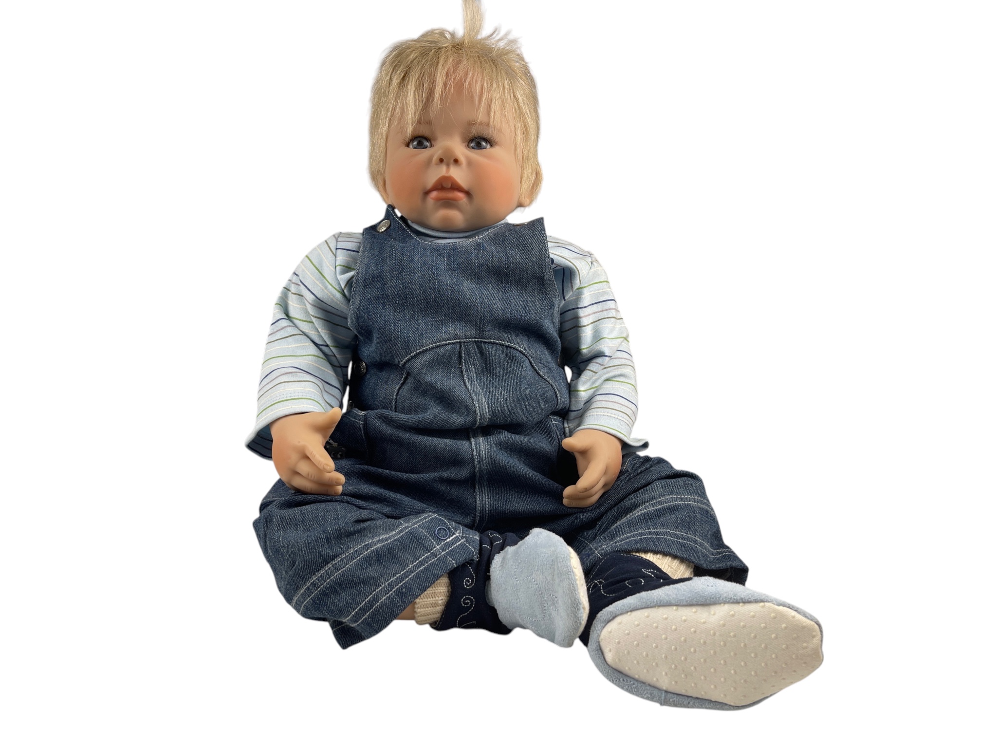 Monika Levenig Künstlerpuppe Vinyl Puppe 56 cm. leicht Schmutzig  