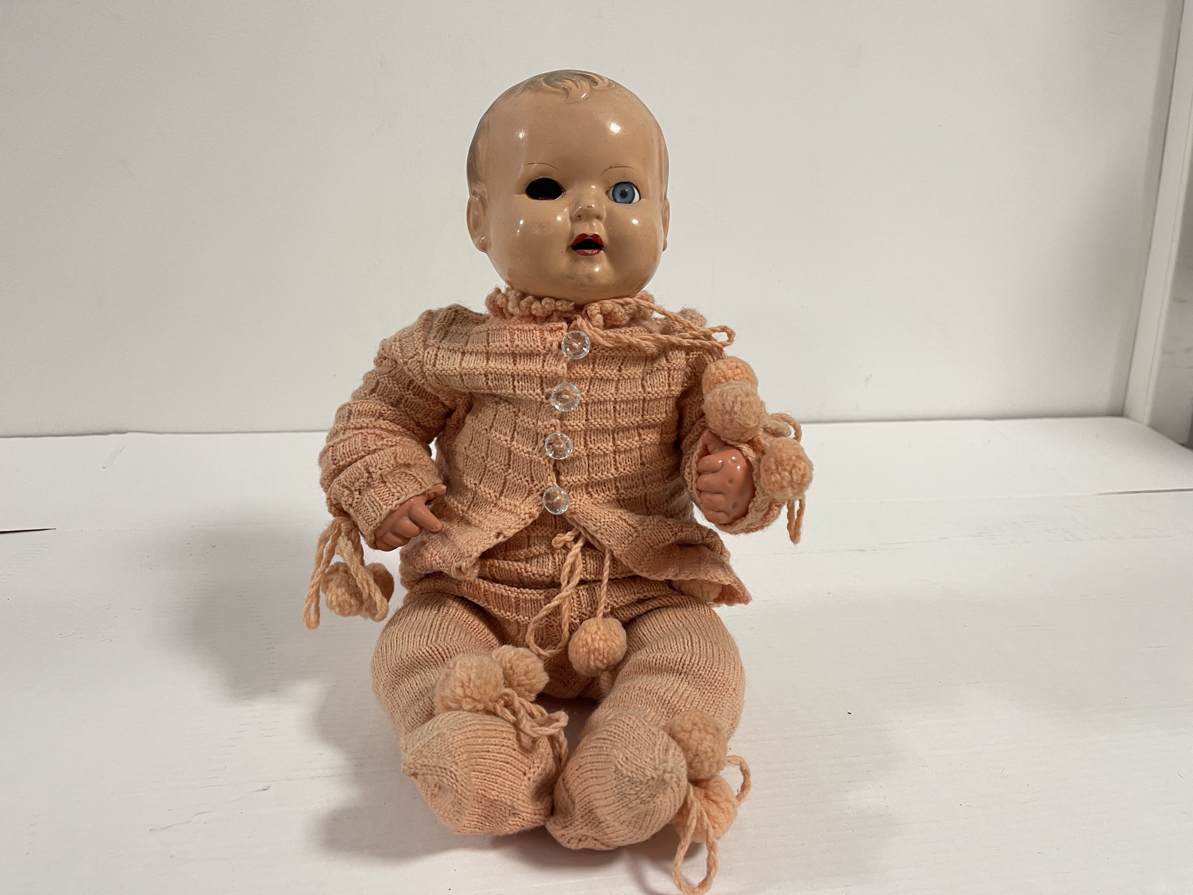 Alte Sammler Puppe Zelluloid 43 cm Zustand siehe Fotos.  