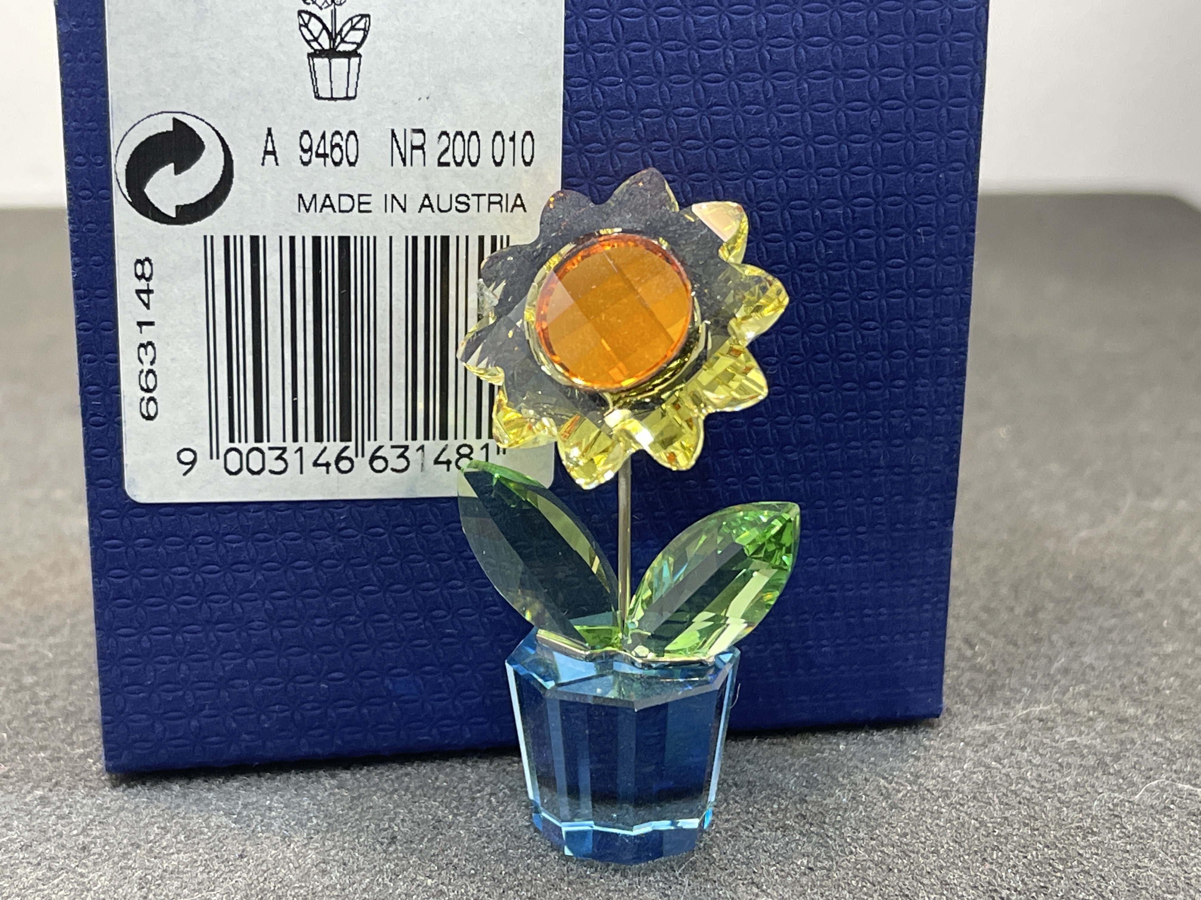 Swarovski Figur 663148 Blumentopf Blume 5 cm. Ovp & Zertifikat. Top Zustand 