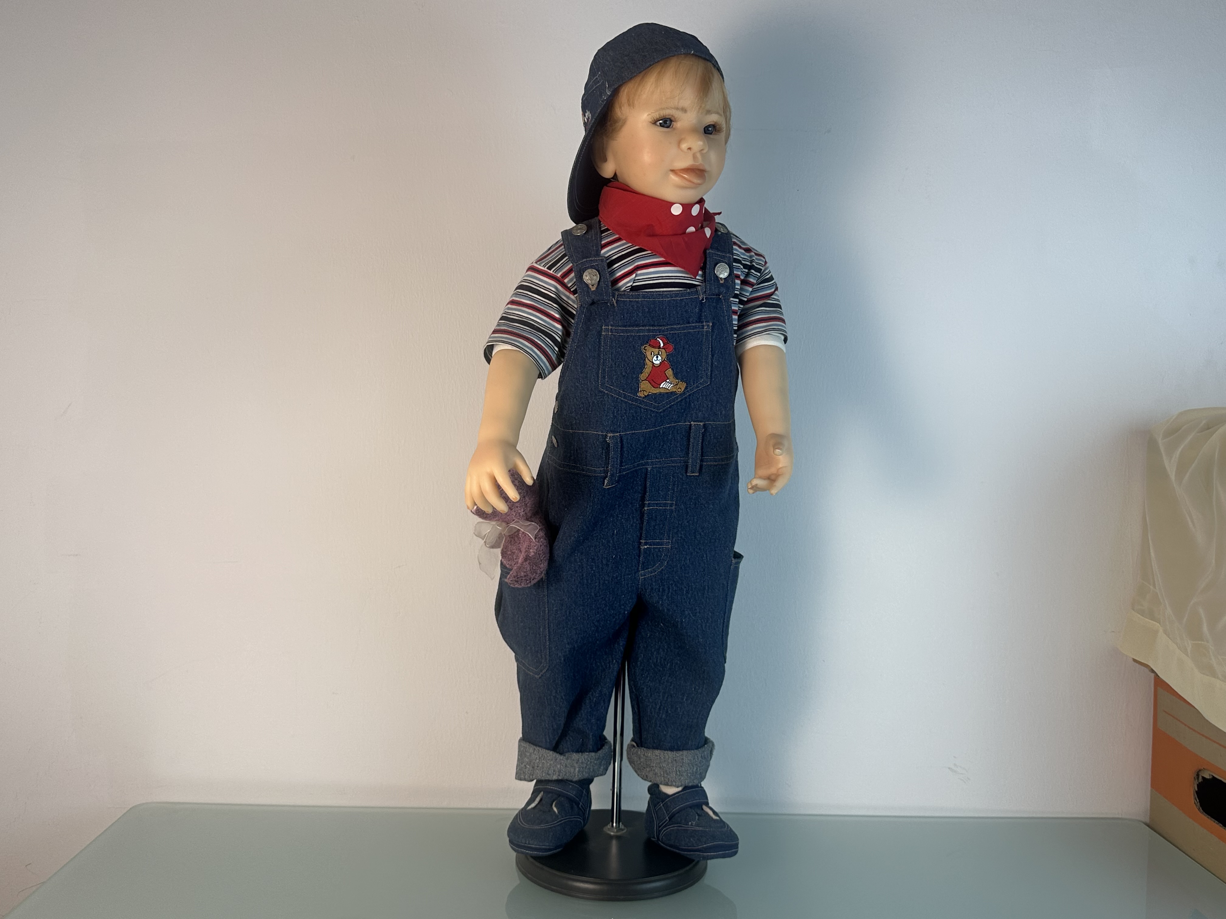 Sybille Sauer Künstlerpuppe Resin Puppe 83 cm. Top Zustand