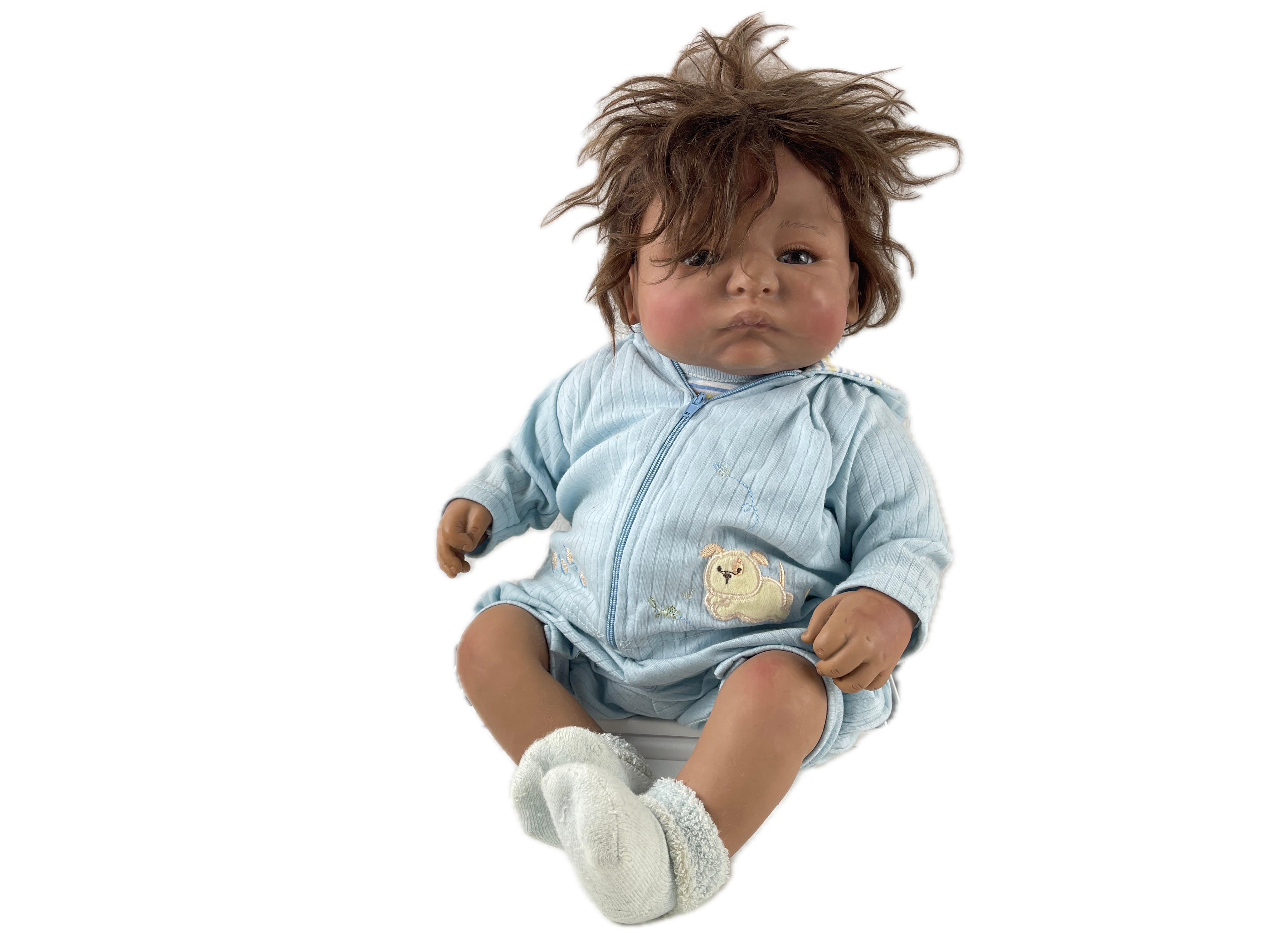 Scheila Michael Künstlerpuppe Reborn Vinyl Puppe 46 cm. Zustand siehe Fotos 
