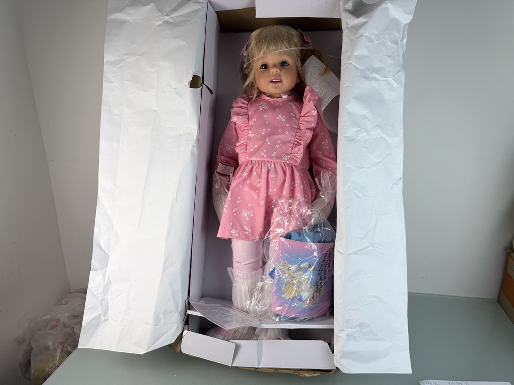 Künstlerpuppe Puppe Monika Peter Leicht Vinyl Puppe 83 cm. Top Zustand 