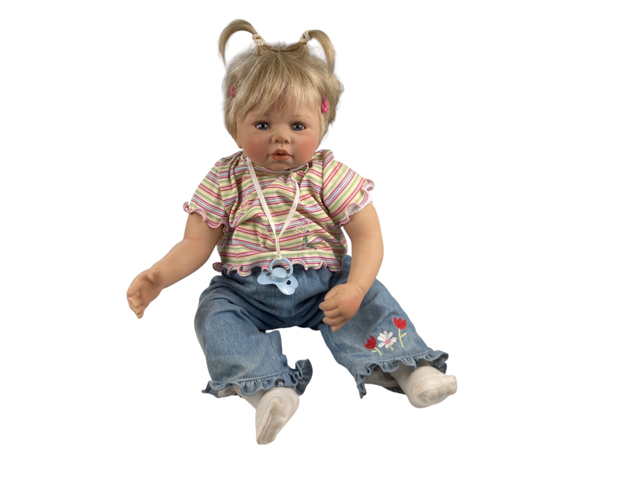 Monika Levenig Künstlerpuppe Vinyl Puppe 64 cm. leicht Schmutzig   